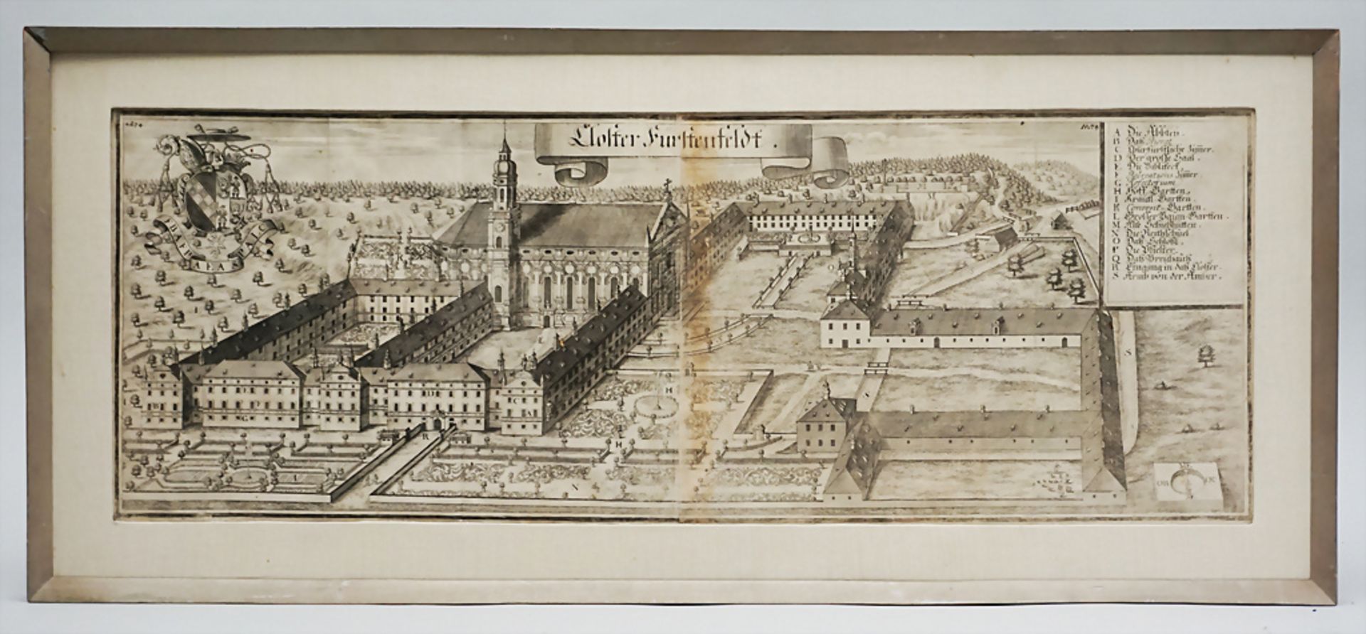 Kupferstich 'Kloster Fürstenfeldt' in Fürstenfeldbruck bei München / A copper engraving, um 1700 - Bild 2 aus 6