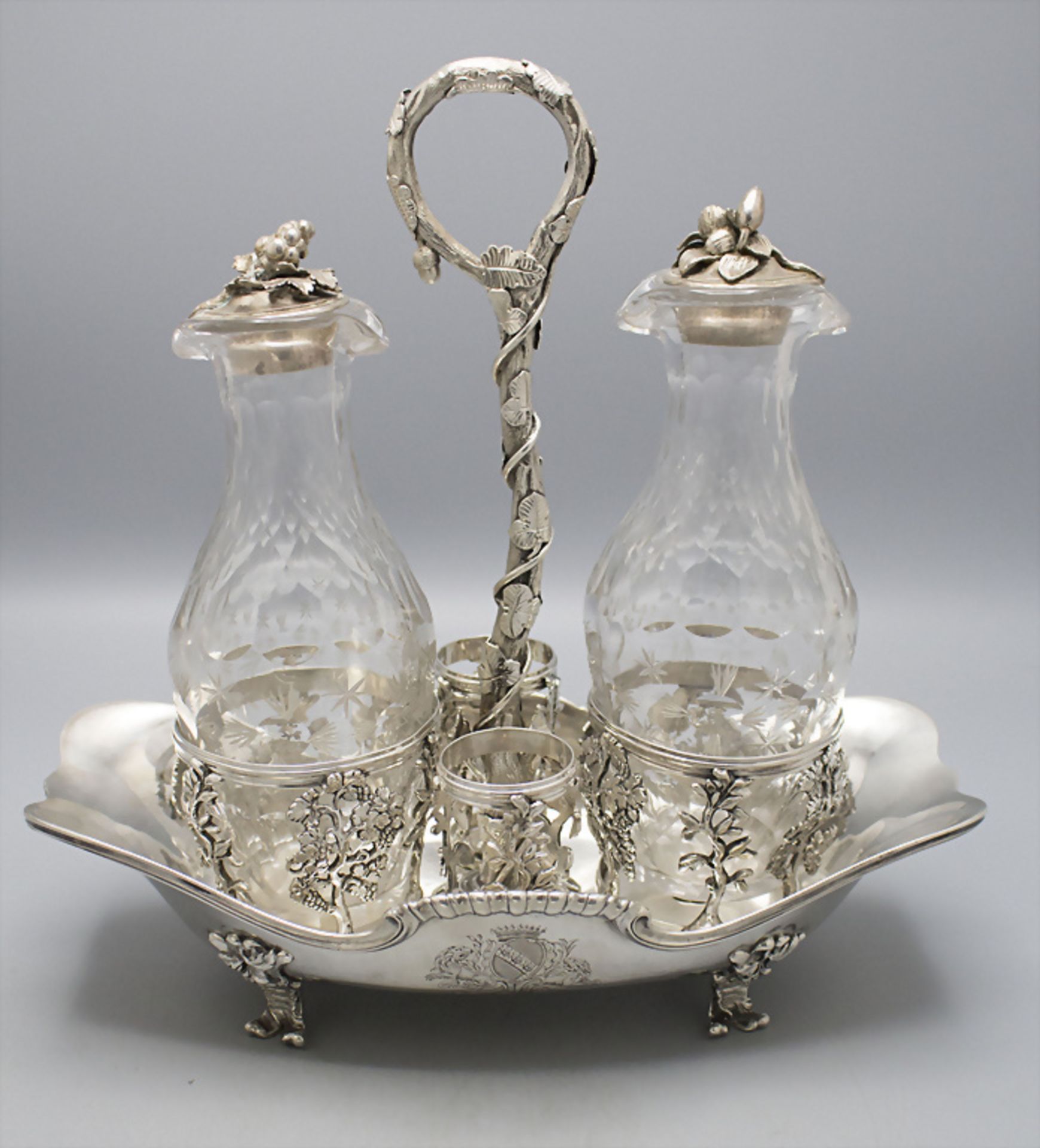 Barock-Menage / A Baroque silver cruet stand / Huilier, Jean Baptiste Harrault, Avignon, um 1740