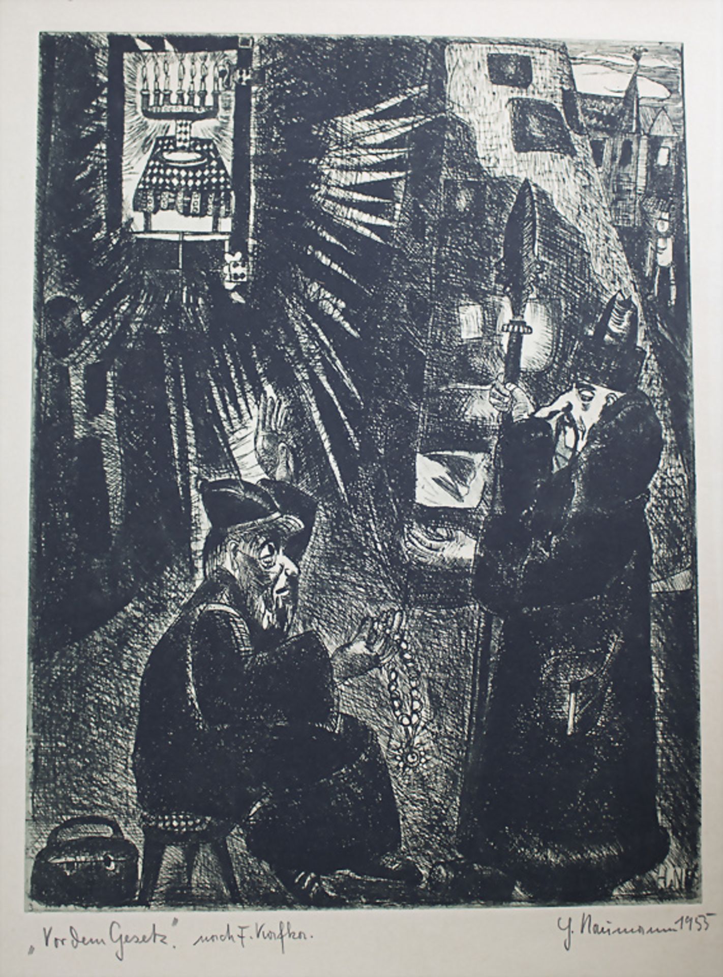 Hermann Neimann (*1930), 'Sechs Radierungen für das Kafka-Buch' / 'Six etchings for the Kafka ... - Image 6 of 8