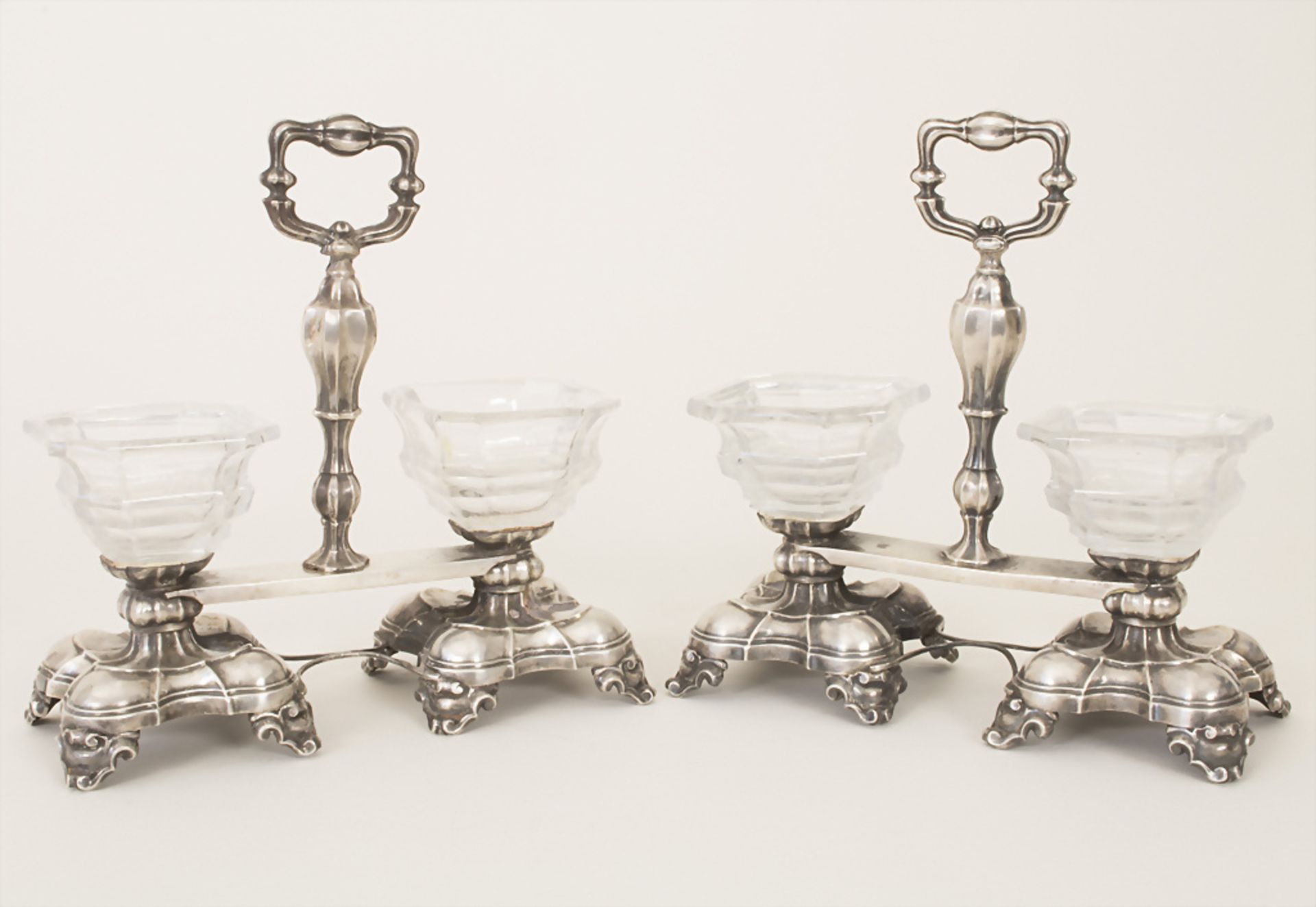 Paar Salieren / A pair of silver open salts, Frankreich, um 1840 - Image 2 of 5