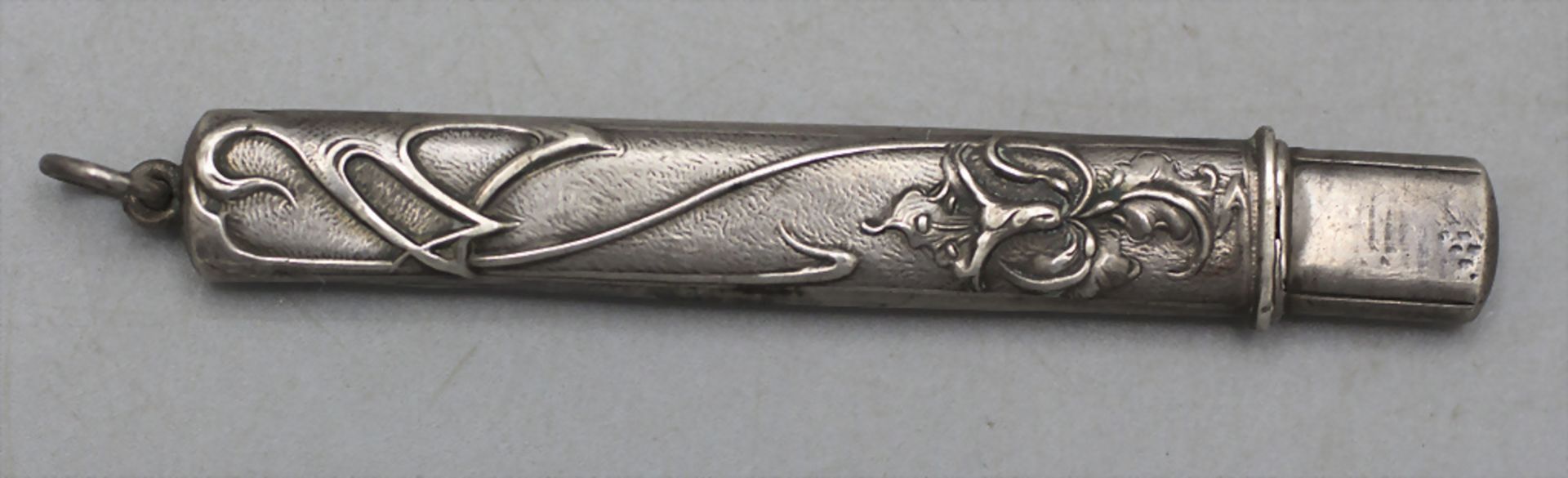 Jugendstil Bleistifthalter / An Art Nouveau silver pencil holder, Frankreich, um 1900 - Bild 2 aus 2