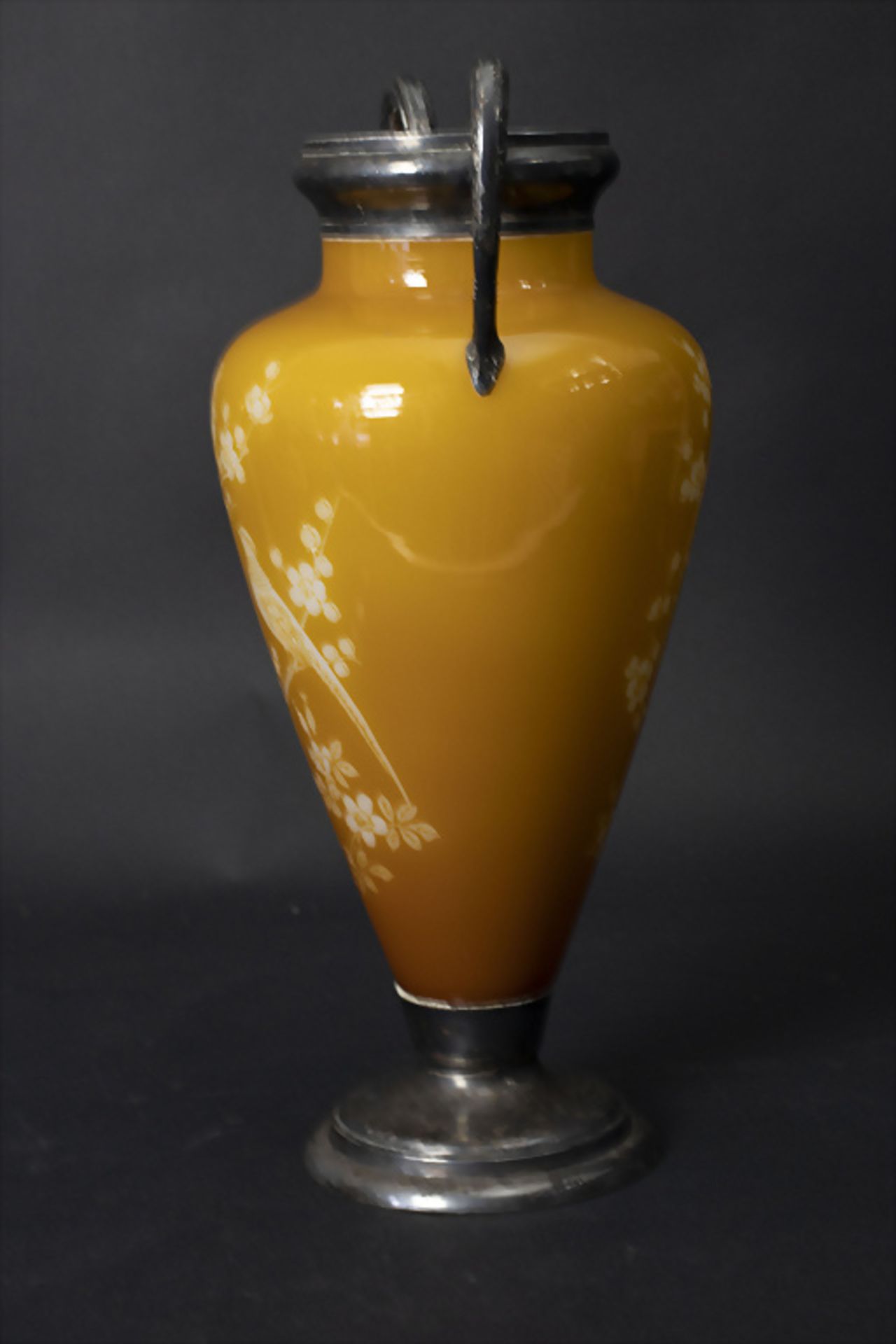 Jugendstil-Henkelvase / An Art Nouveau glass vase with handles, Soleil, um 1895 - Bild 2 aus 6