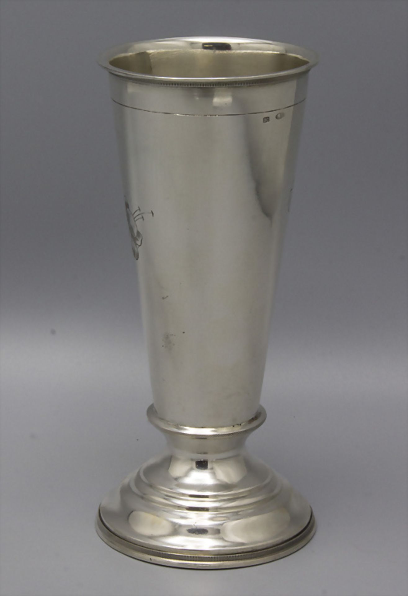 Jugendstil Vase / An Art Nouveau silver vase with flowers, Moskau/Moscow, nach 1908 - Bild 4 aus 8