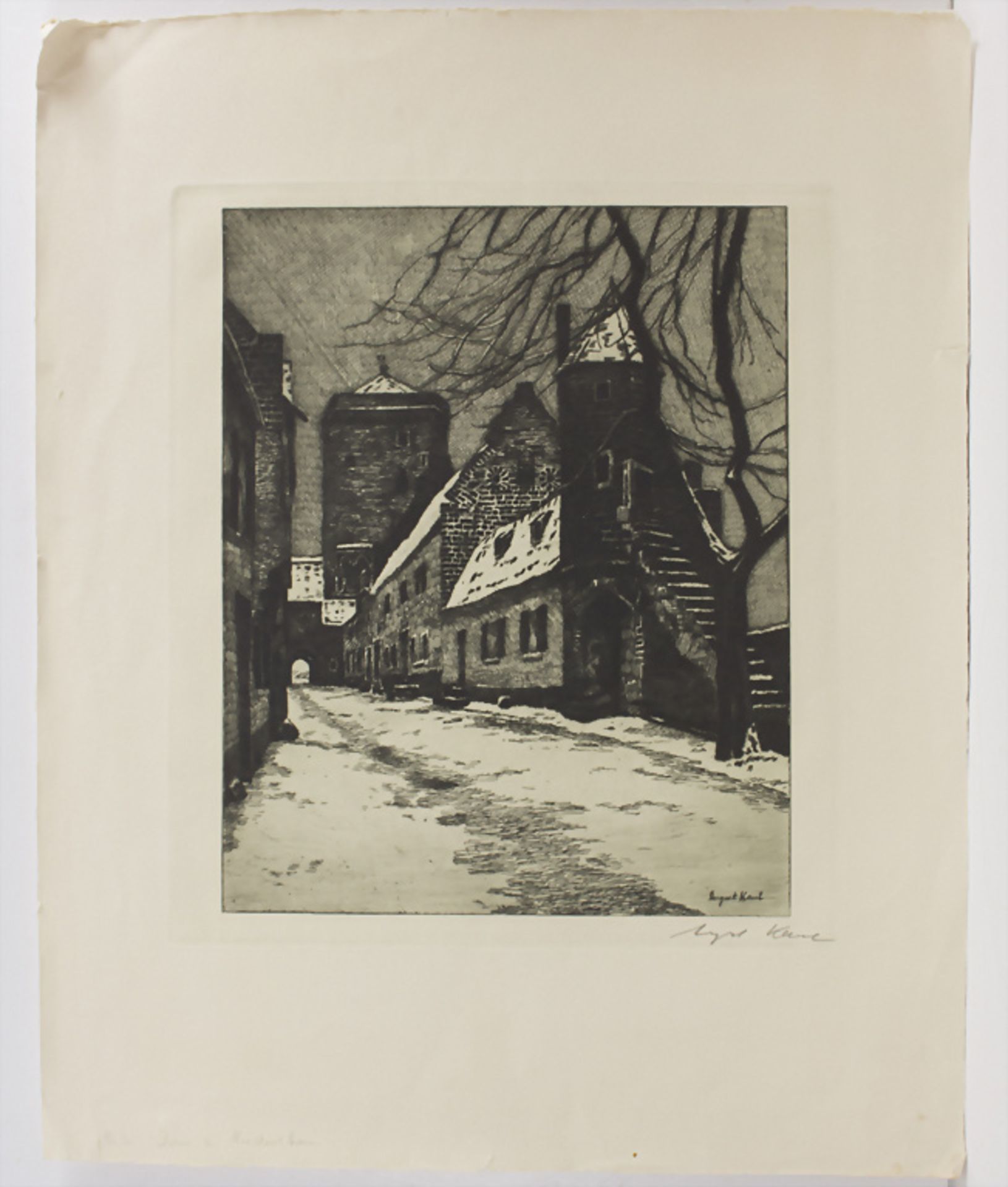 August Kaul (1873-1949), 'Stadtansicht am Niederrhein' / 'A city view on the Lower Rhine', 20.Jh. - Image 2 of 5