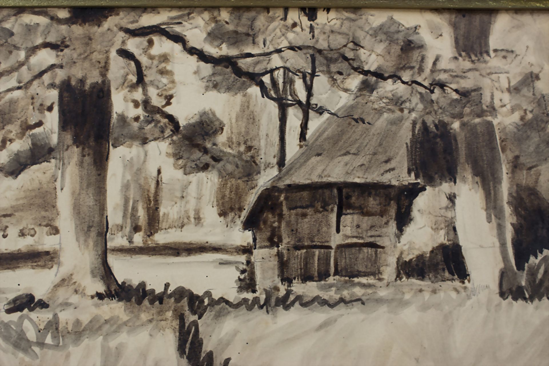 Künstler des 20. Jh., 'Hütte im Schwarzwald' / 'A hut in the Black Forest', 1963 - Image 5 of 6