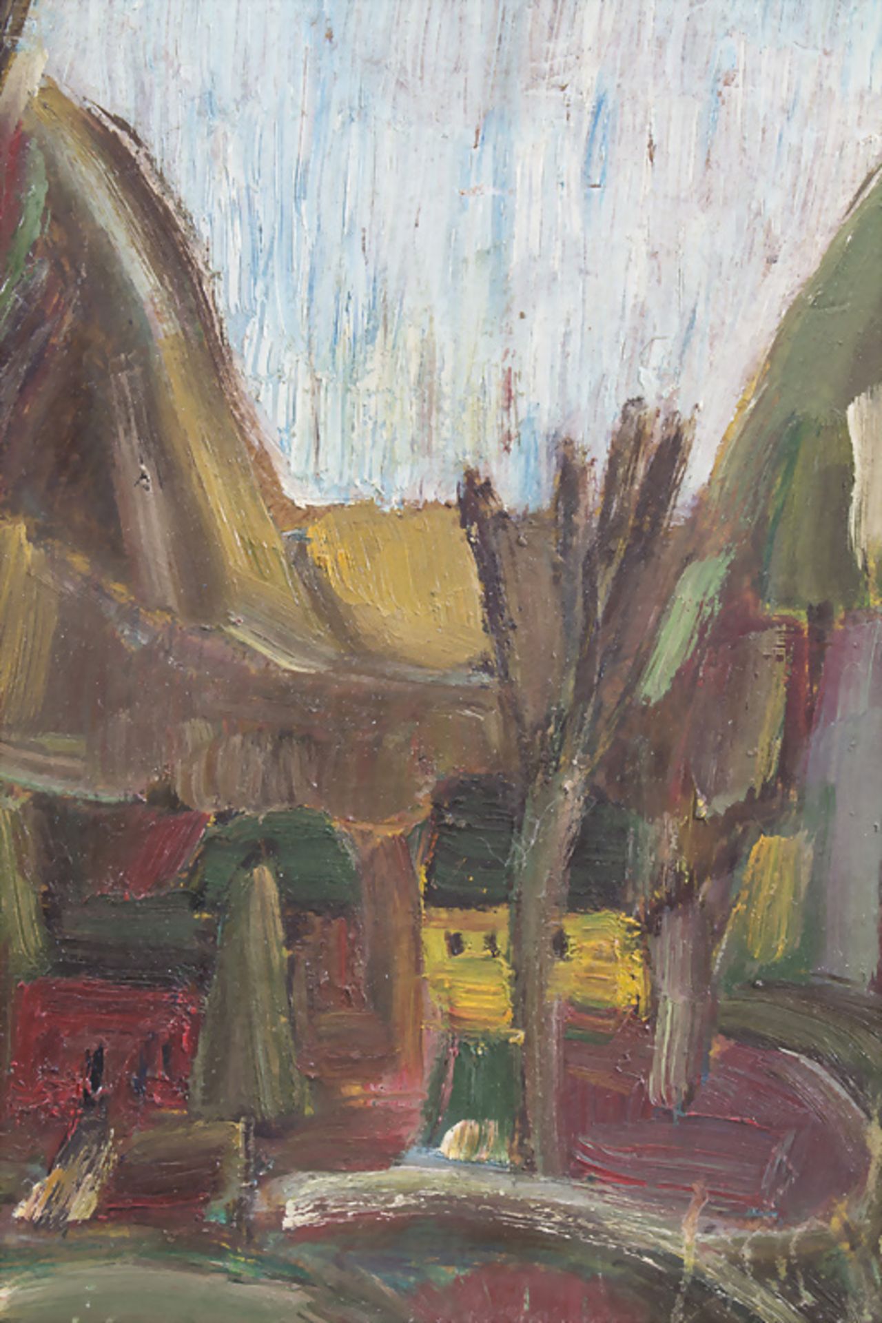 Sonia Shabaeff (20. Jh.), 'Uferlandschaft mit Häusern' / 'Landscape with houses' - Bild 3 aus 4