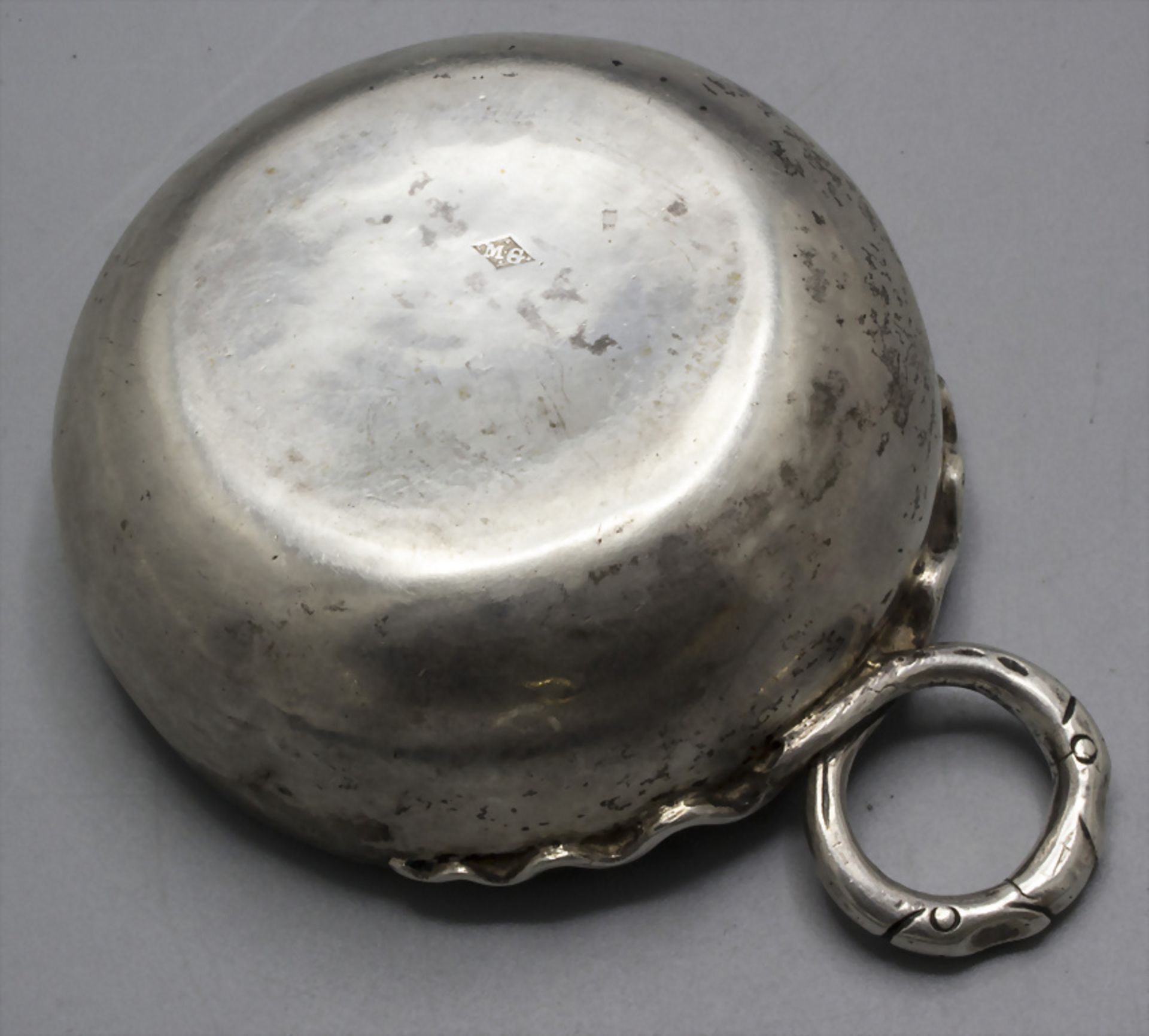 Branntweinschale / A silver wine tester / Tastevin, Clermont, 1803-1809 - Bild 3 aus 5