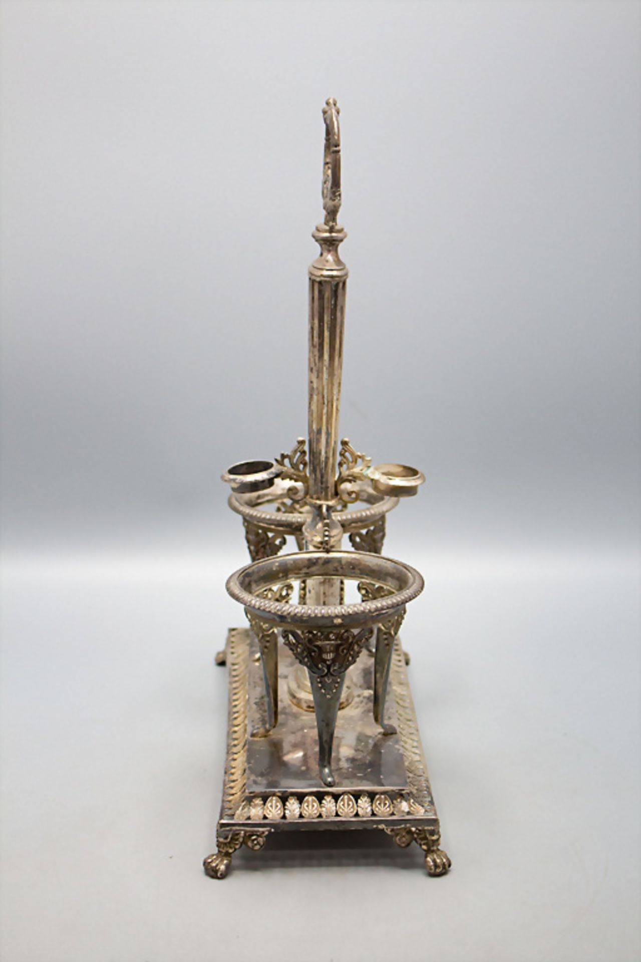 Essig und Öl Menage / Huiliere / A silver oil and vinegar cruet set, Venedig / Venice, um 1810 - Image 2 of 9