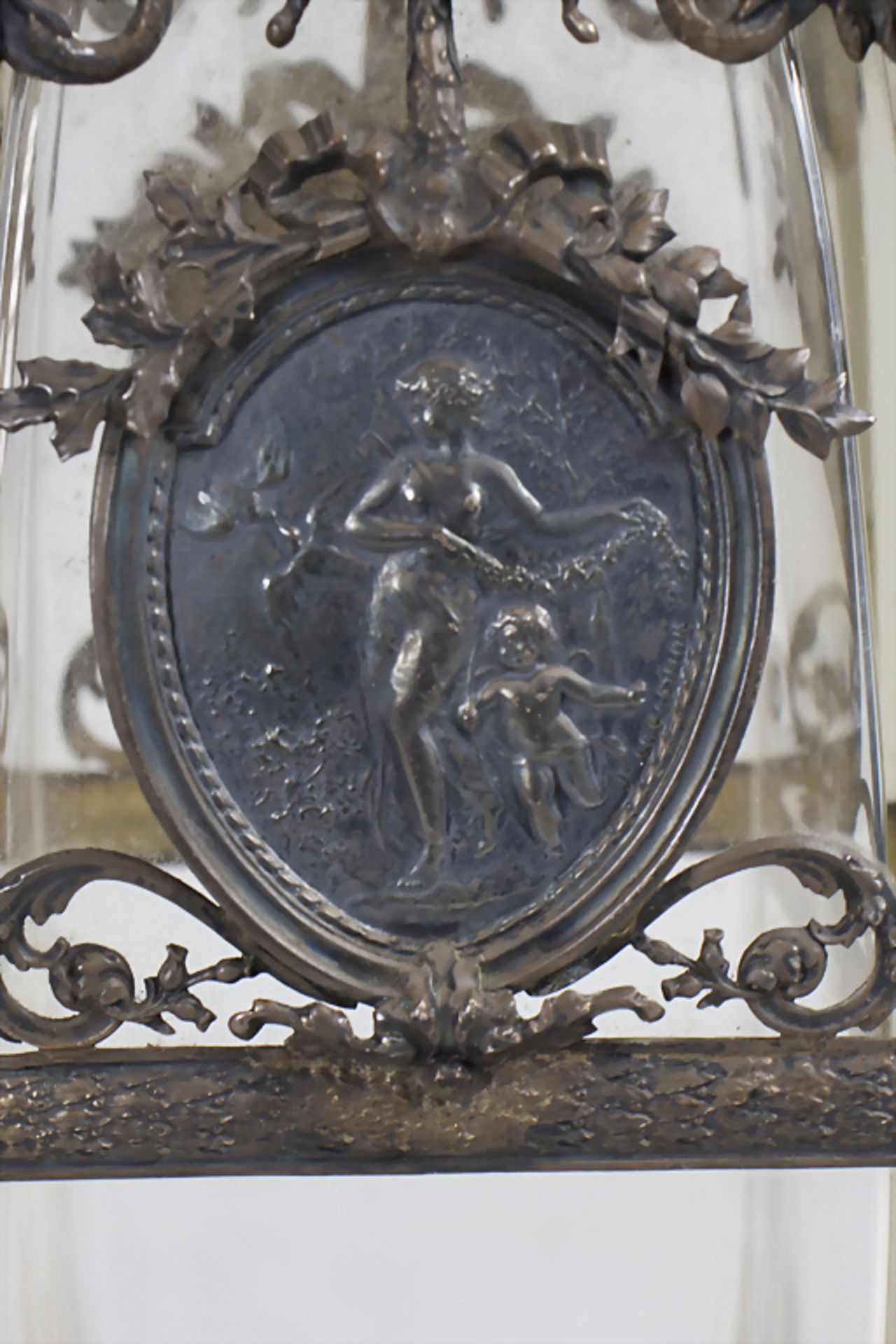Vase mit Bronze und Silbermontur 'Die vier Jahreszeiten' / A crystal glass vase with bronze ... - Image 6 of 11