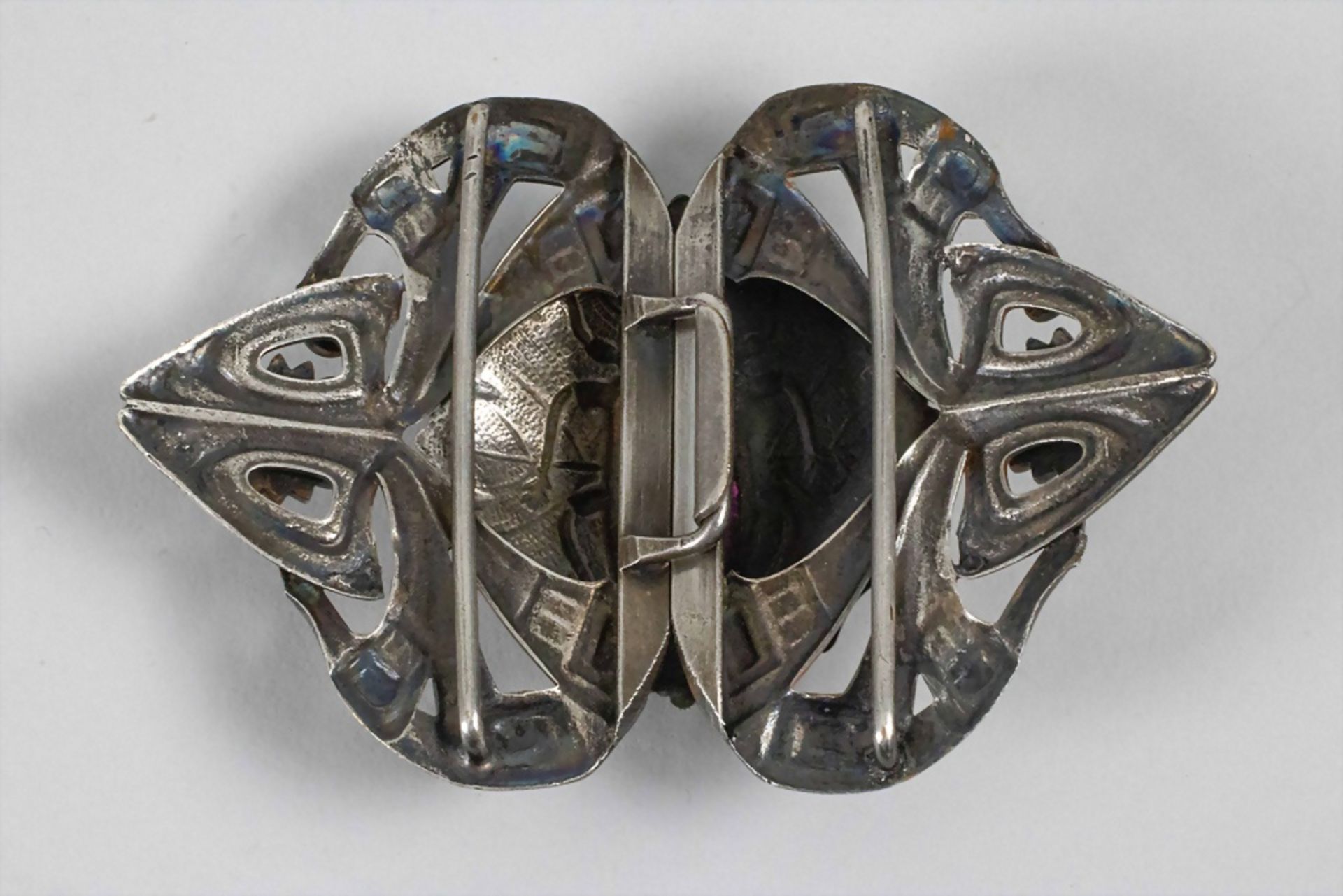 Jugendstil Gürtelschnalle / A belt buckle, Frankreich, um 1905 - Image 2 of 4