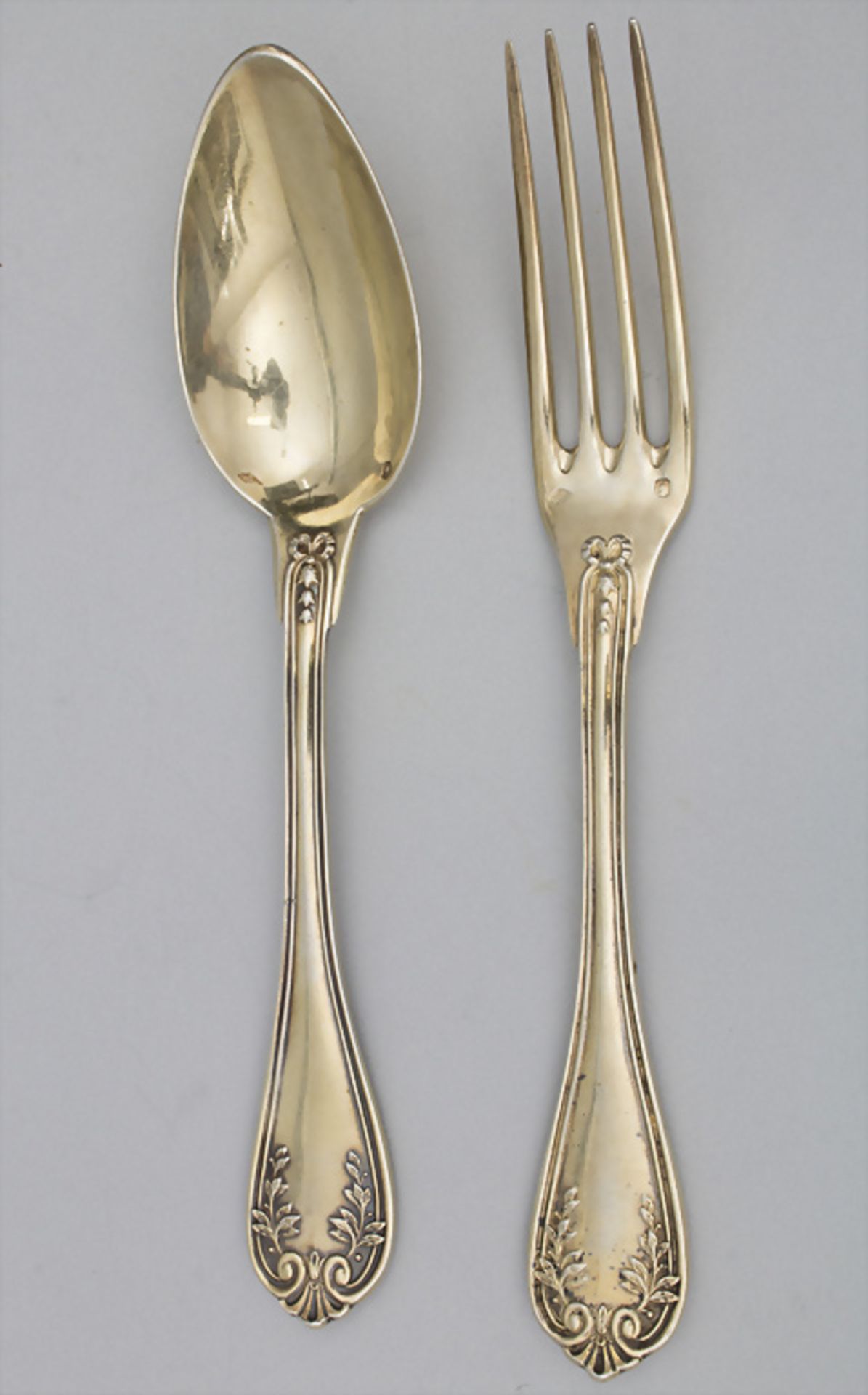 12-teiliges Silberbesteck / A 12-part silver cutlery, Veyrat, Paris, um 1900 - Image 3 of 8