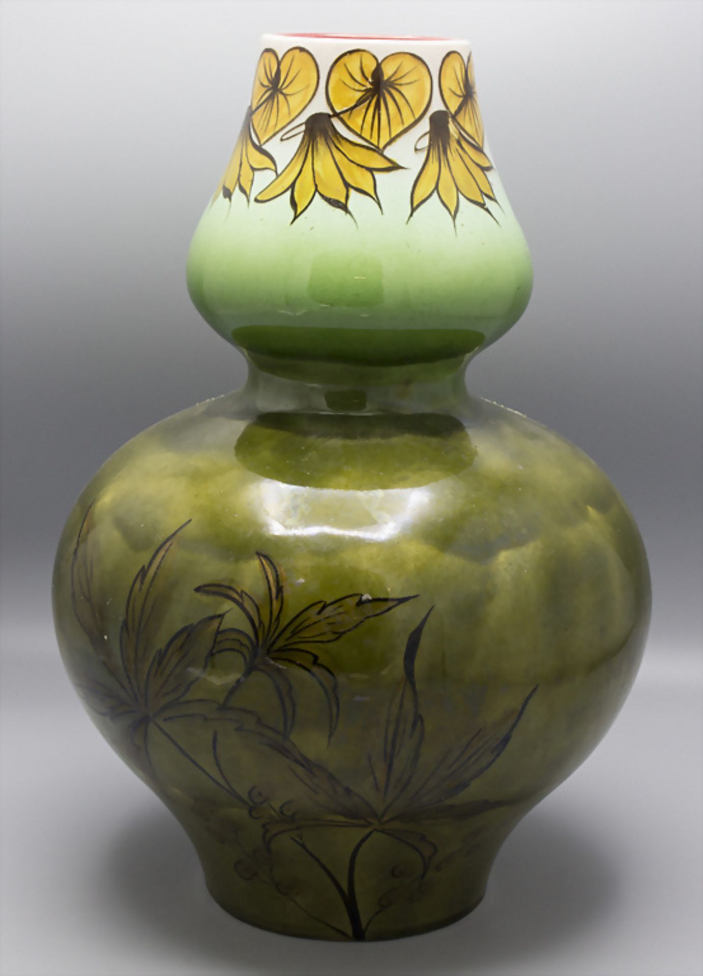 Paar Jugendstil Vasen mit Blumendekor / A pair of Art Nouveau vases with flowers, Frankreich, ... - Bild 4 aus 14