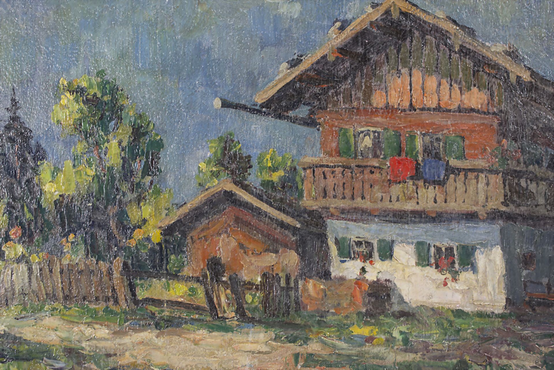 Klaus Carl Friedrich Richter (1887-1948), 'Alte Häuser in Hammersberg bei Garmisch' / Old ... - Bild 3 aus 6