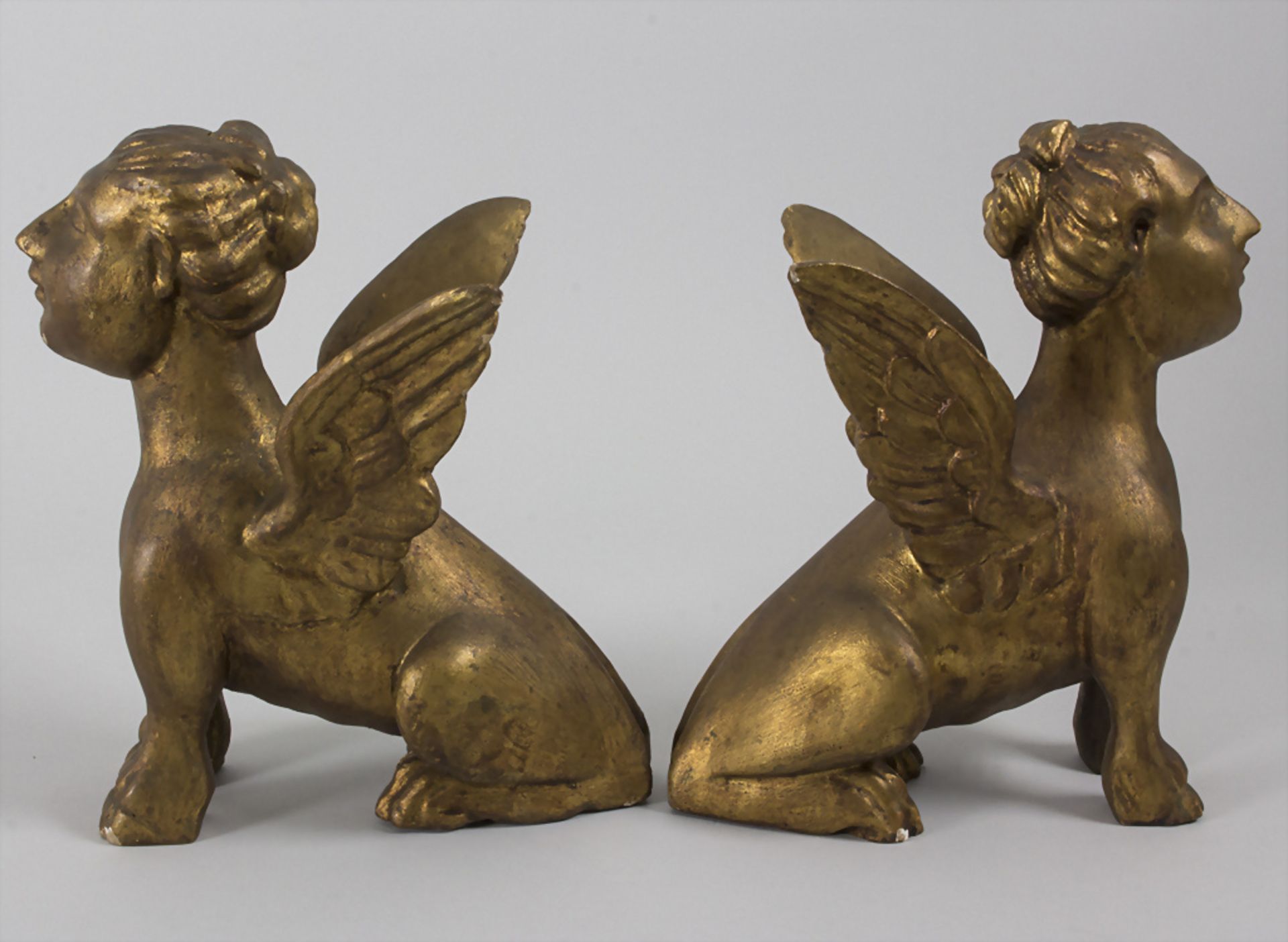 Paar Fabelwesen / Chimären / A pair of mythical creatures / Chimera, wohl Italien, 19. Jh. - Image 3 of 4