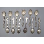 12 Teelöffel 'Fancy' / 12 silver tea spoons 'Fancy', Thorvald Marthinsen, Tonsberg, Norwegen, ...
