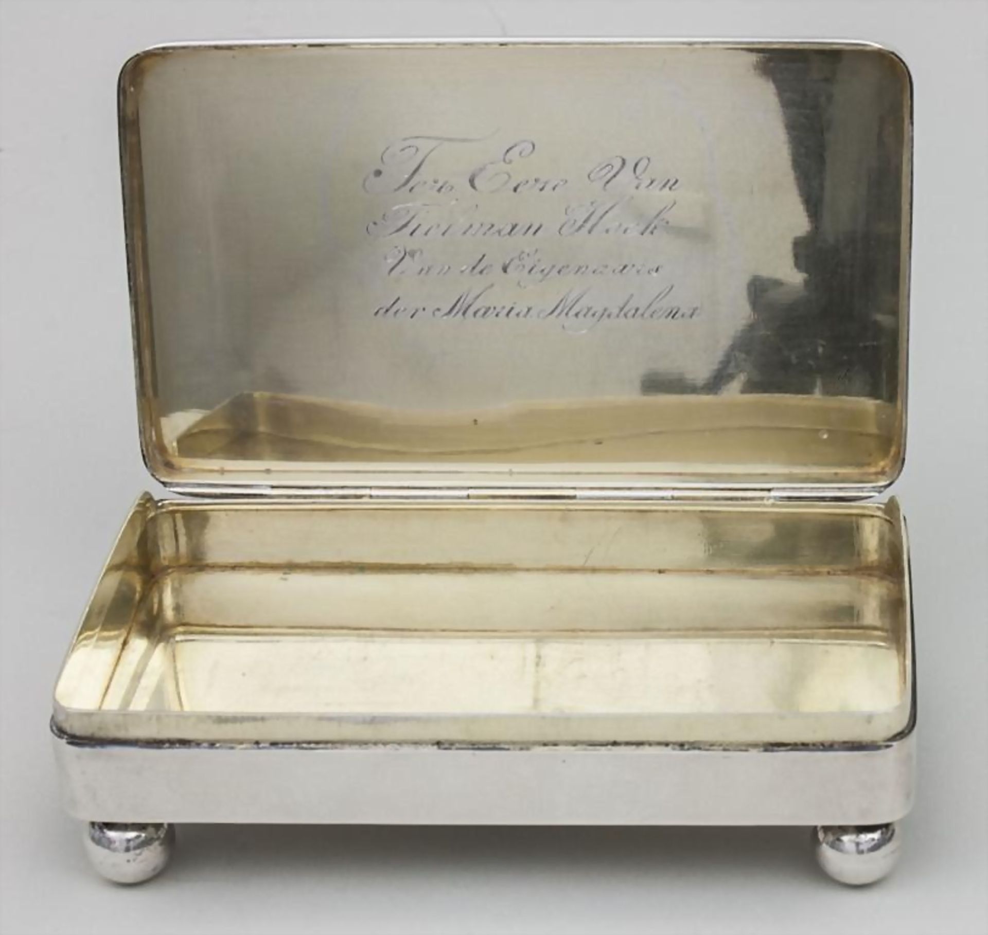 Rokoko Dose / Silver Rococo Box, Deutsch/German, ca. 1760 - Image 2 of 4