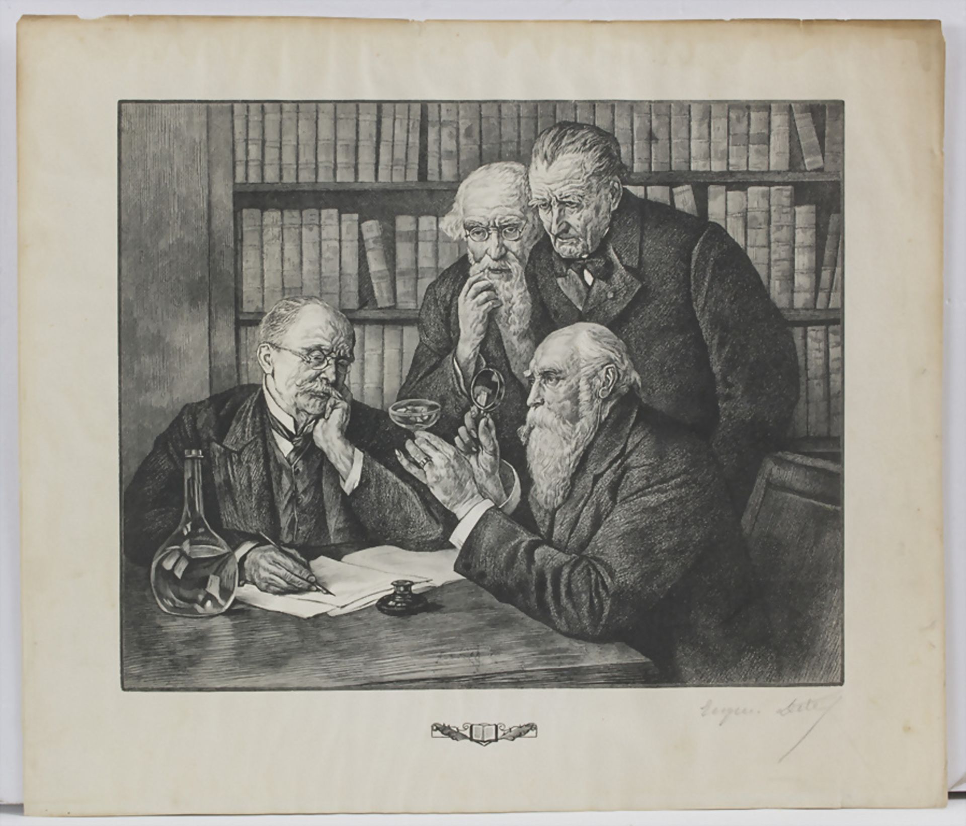 Eugène Dété (1848-1922), 'Die Wissenschaftler' / 'The scientists', 1920 - Image 2 of 5