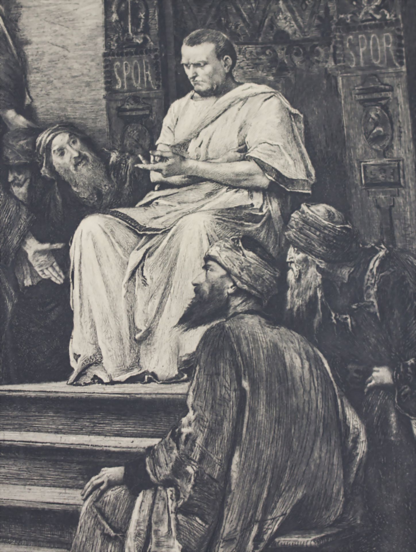 Mihály Munkácsy (1844-1900), 'Le Christ devant Pilate' / 'Christ in front of Pilatus', 1881 - Image 12 of 17