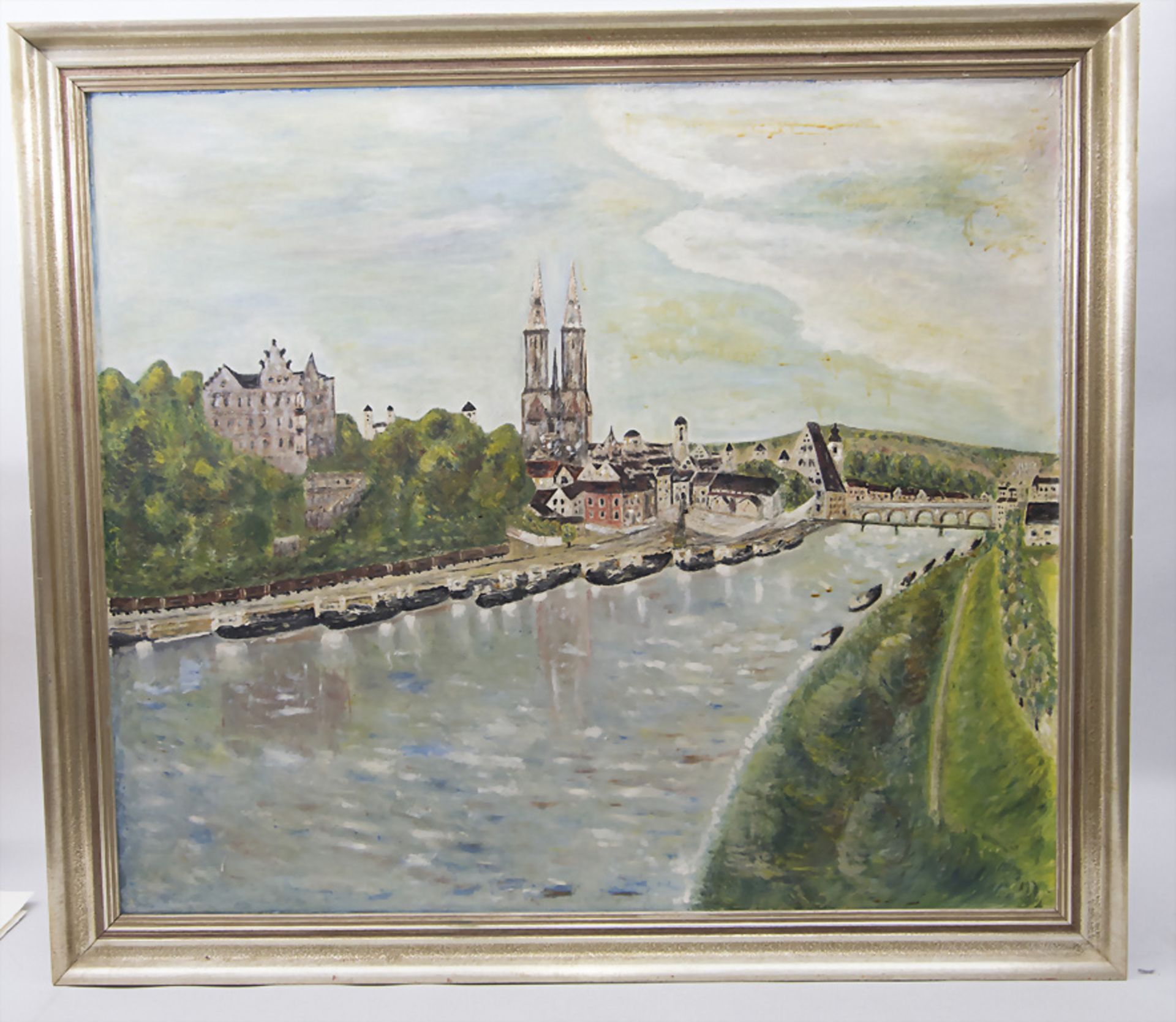 Künstler des 20. Jh., 'Stadtansicht' / 'A city view', deutsch, um 1950 - Bild 2 aus 3