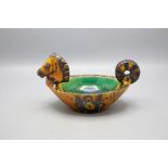Künstlerkeramik 'Pferdeschale' / An artist ceramic 'horse bowl', wohl deutsch um 1930