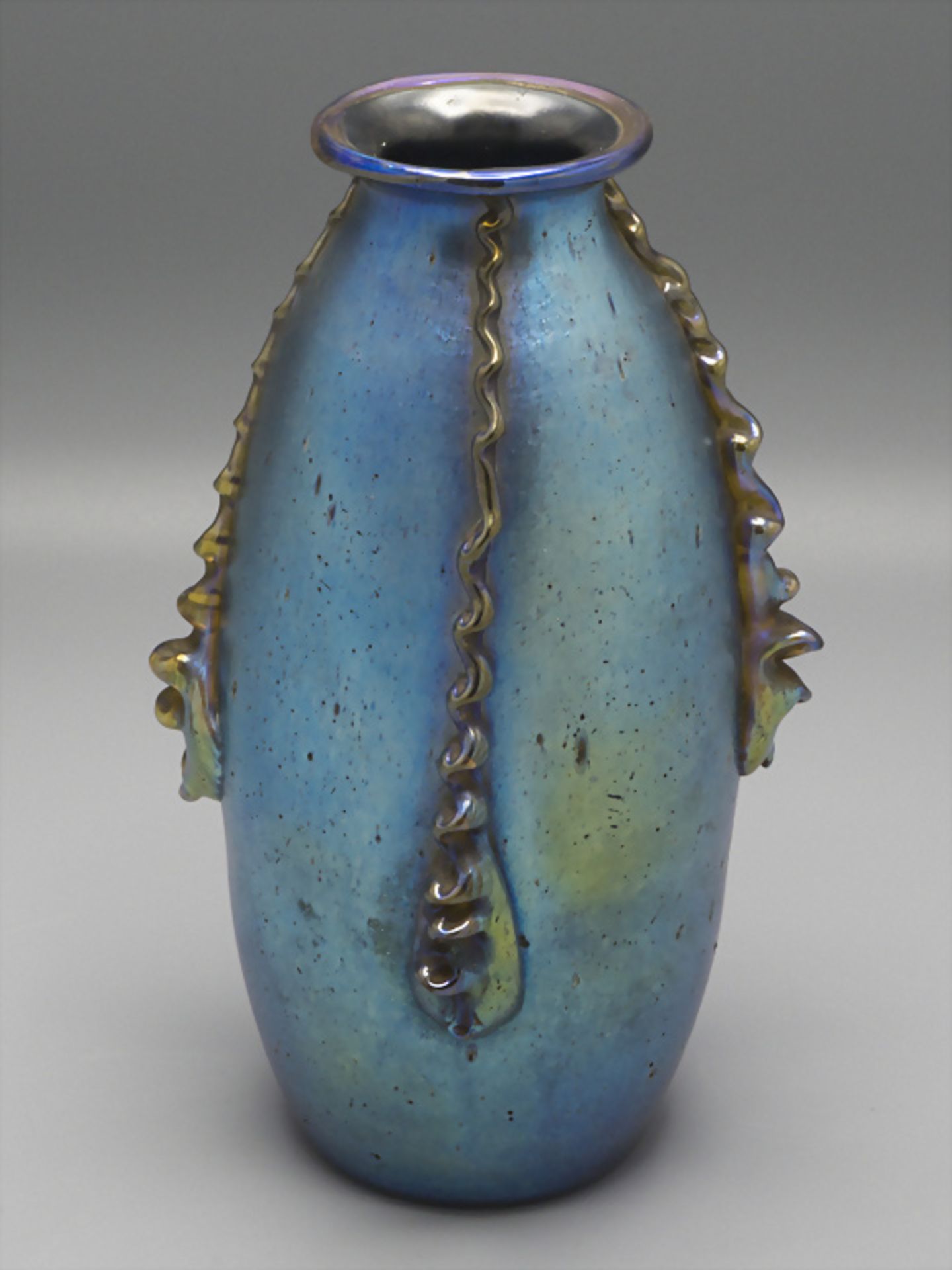 Jugendstil Vase Dekor 'Cobalt-Norma', Loetz Wwe., Klostermühle, 1900
