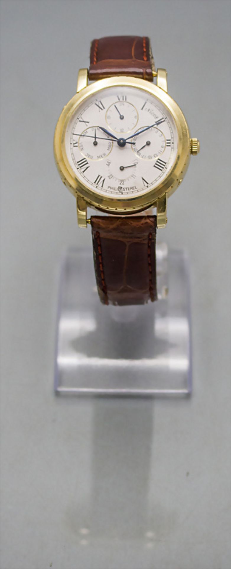 Chronomètre mit Kalender und Gangreserve / A men's 18 ct gold automatic wristwatch, Philipe ... - Bild 3 aus 11