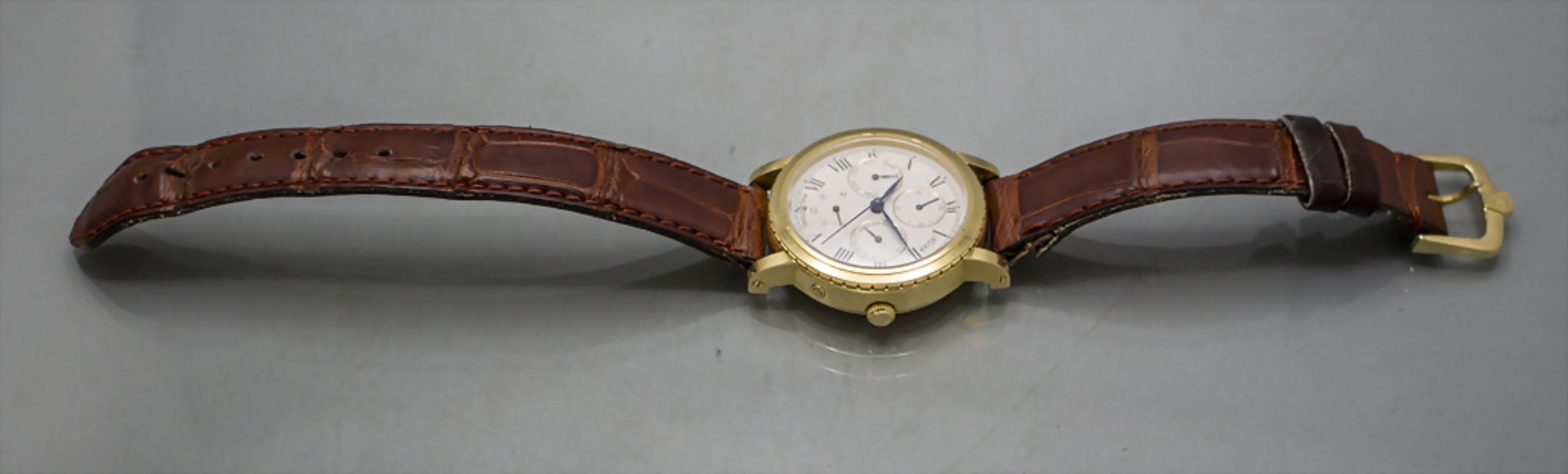 Chronomètre mit Kalender und Gangreserve / A men's 18 ct gold automatic wristwatch, Philipe ... - Image 9 of 11