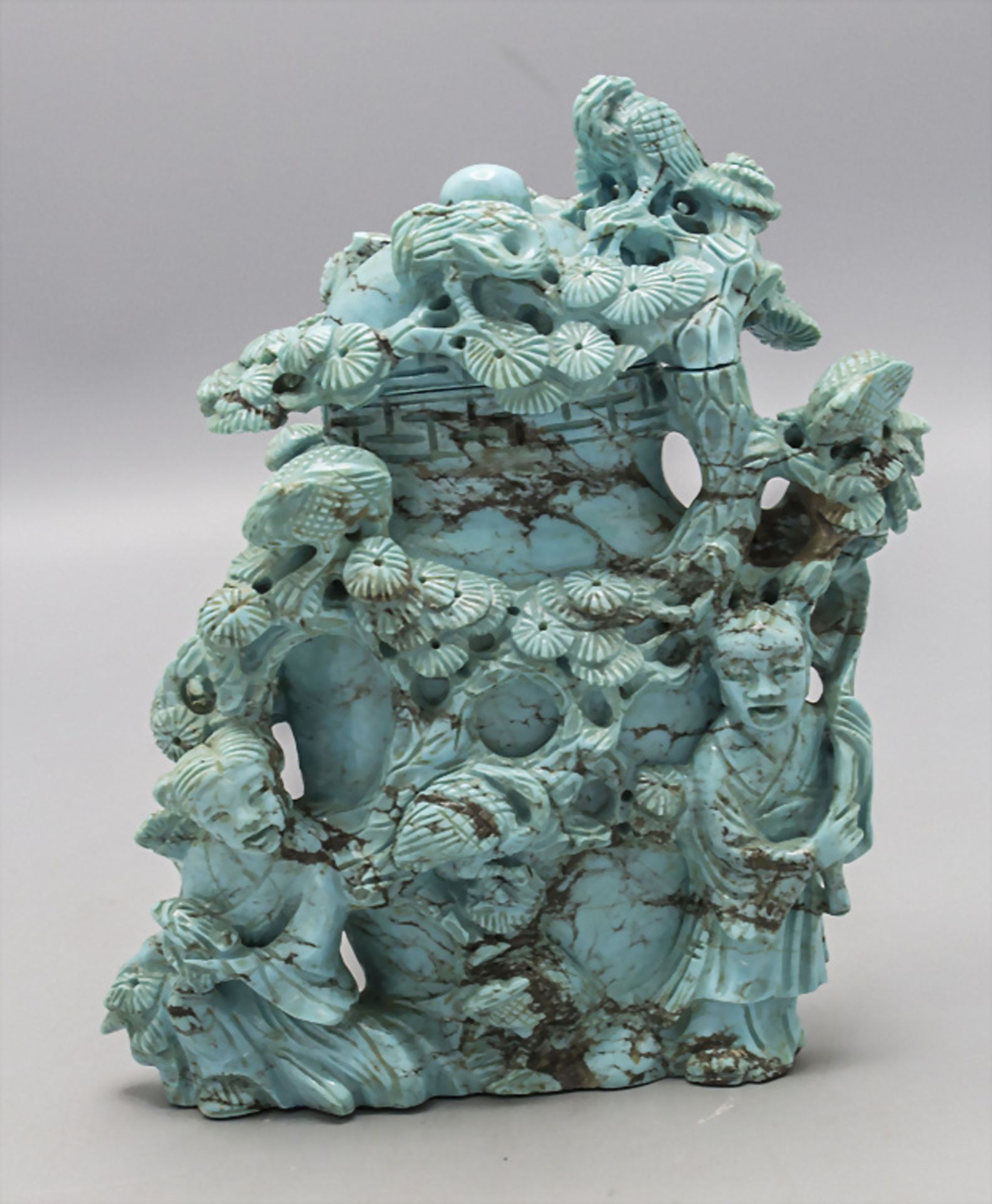 Türkis-Deckelvase / A turquoise lidded vase, China, späte Qing-Dynastie (1644-1911)