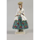 Jugendstil Figur 'Mädchen mit Rose' / An Art Nouveau figurine 'Girl with a rose'', Richard ...