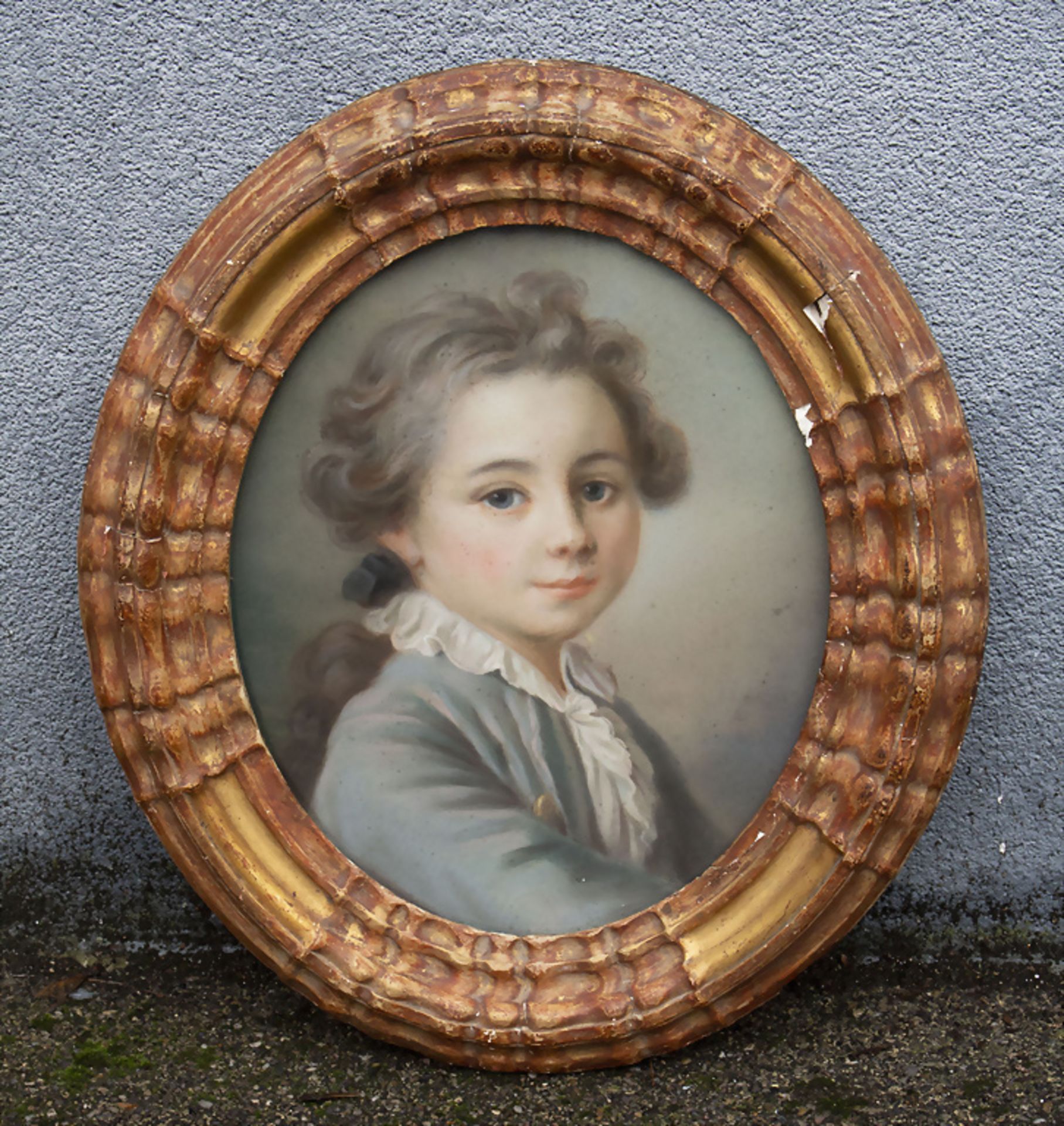 Künstler des 18. Jh., 'Knabenporträt in blauem Rock' / 'Portrait of a boy in blue garment', ... - Bild 2 aus 4