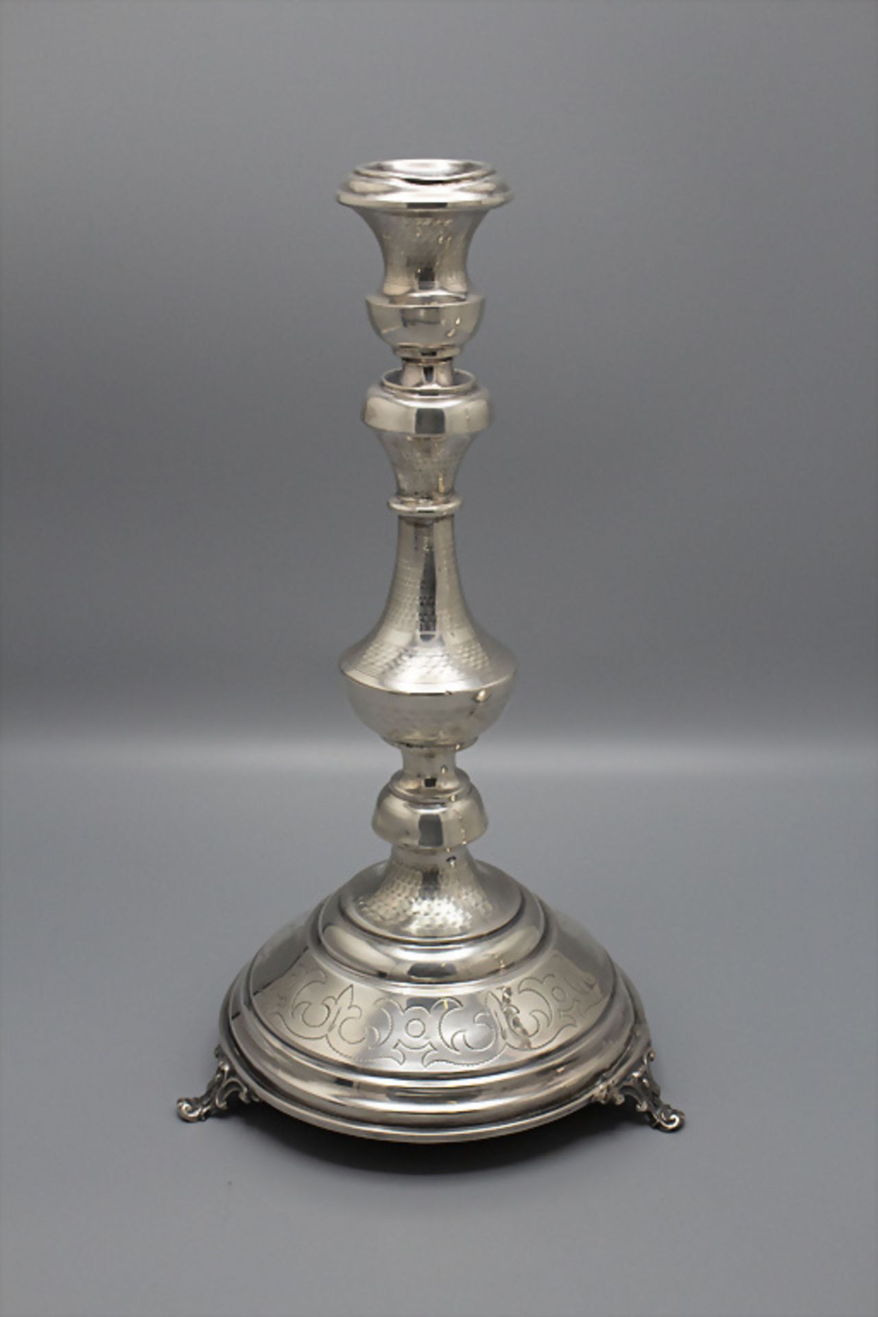 Paar Kerzenleuchter / A pair of silver candlesticks, Wien, um 1880 - Image 5 of 11