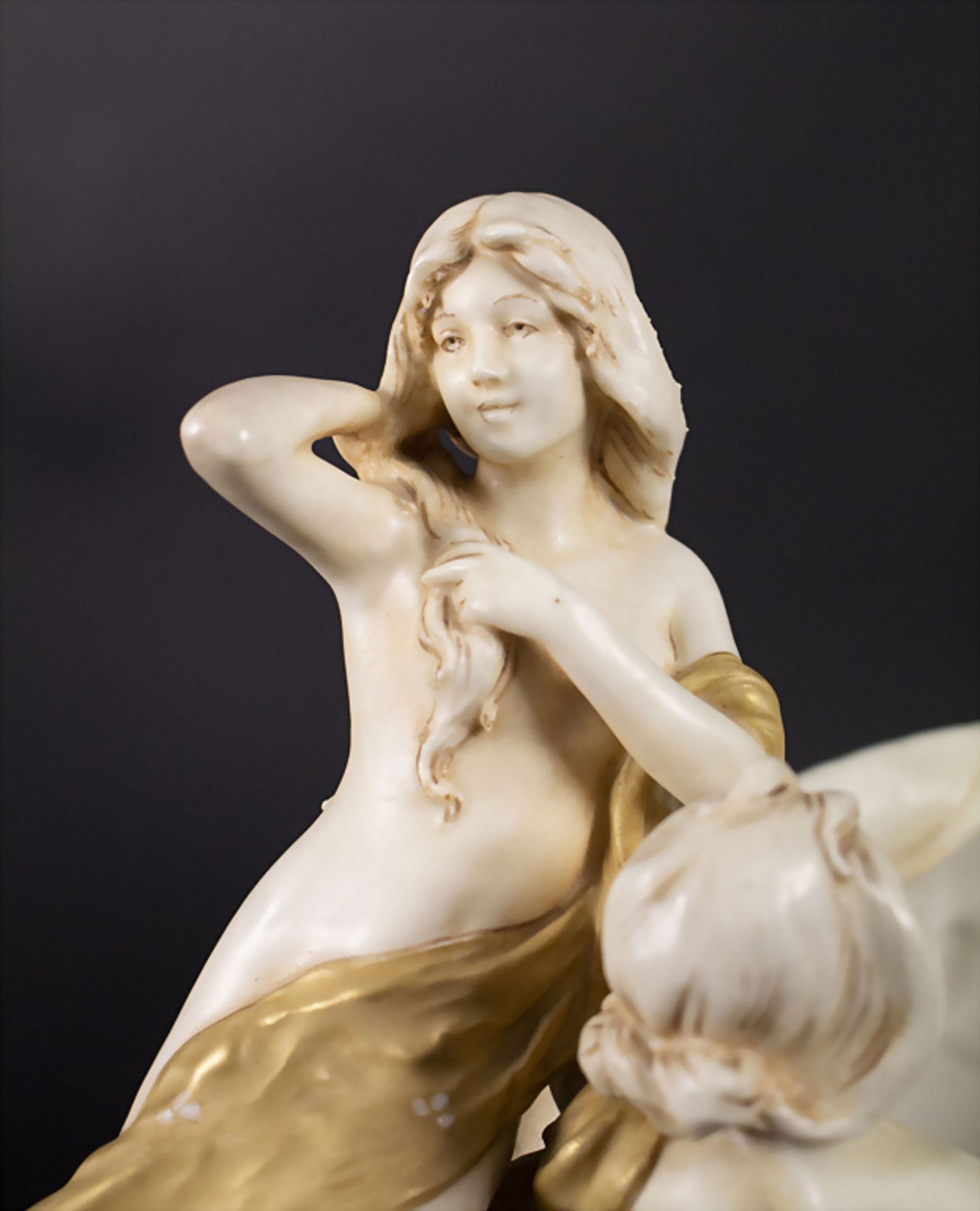 Figürlicher Jugendstil Tafelaufsatz / A figural Art Nouveau centerpiece, Royal Dux, Bohemia, ... - Image 5 of 9