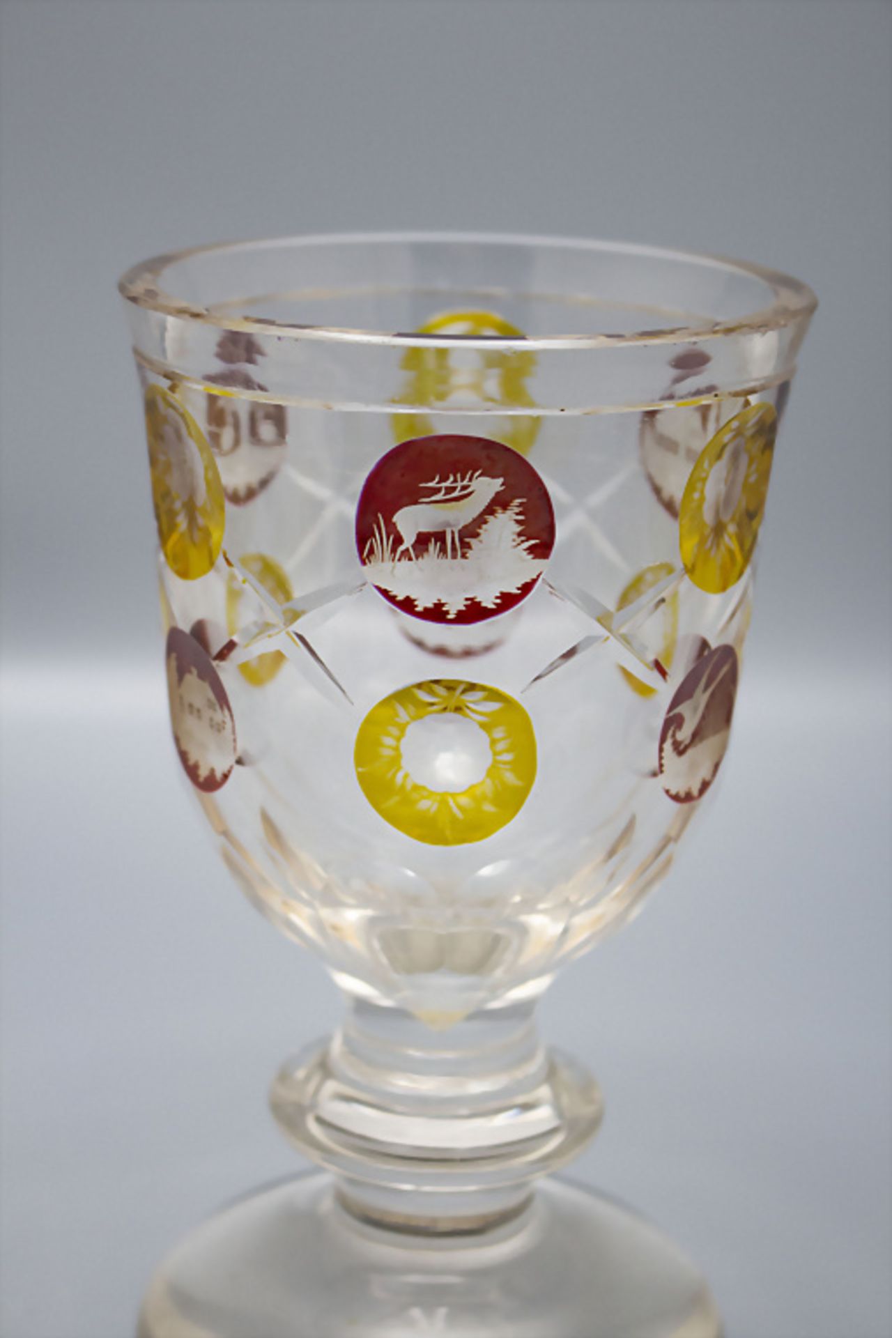 Großer Jagdbecher / A large glass hunting beaker, Böhmen, 19. Jh - Image 2 of 4