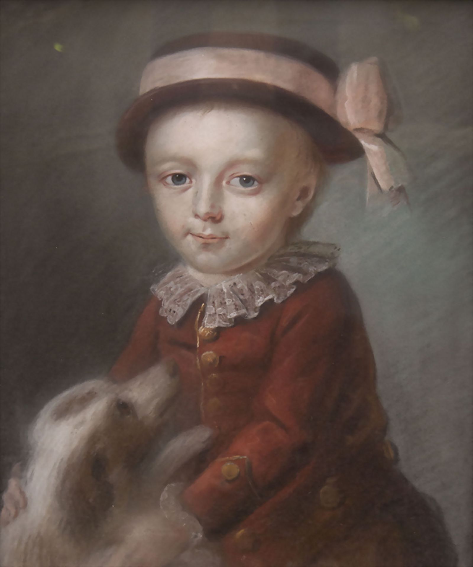Künstler des 19. Jh., 'Knabenportrait mit Hund' / 'Portrait of a boy with dog'