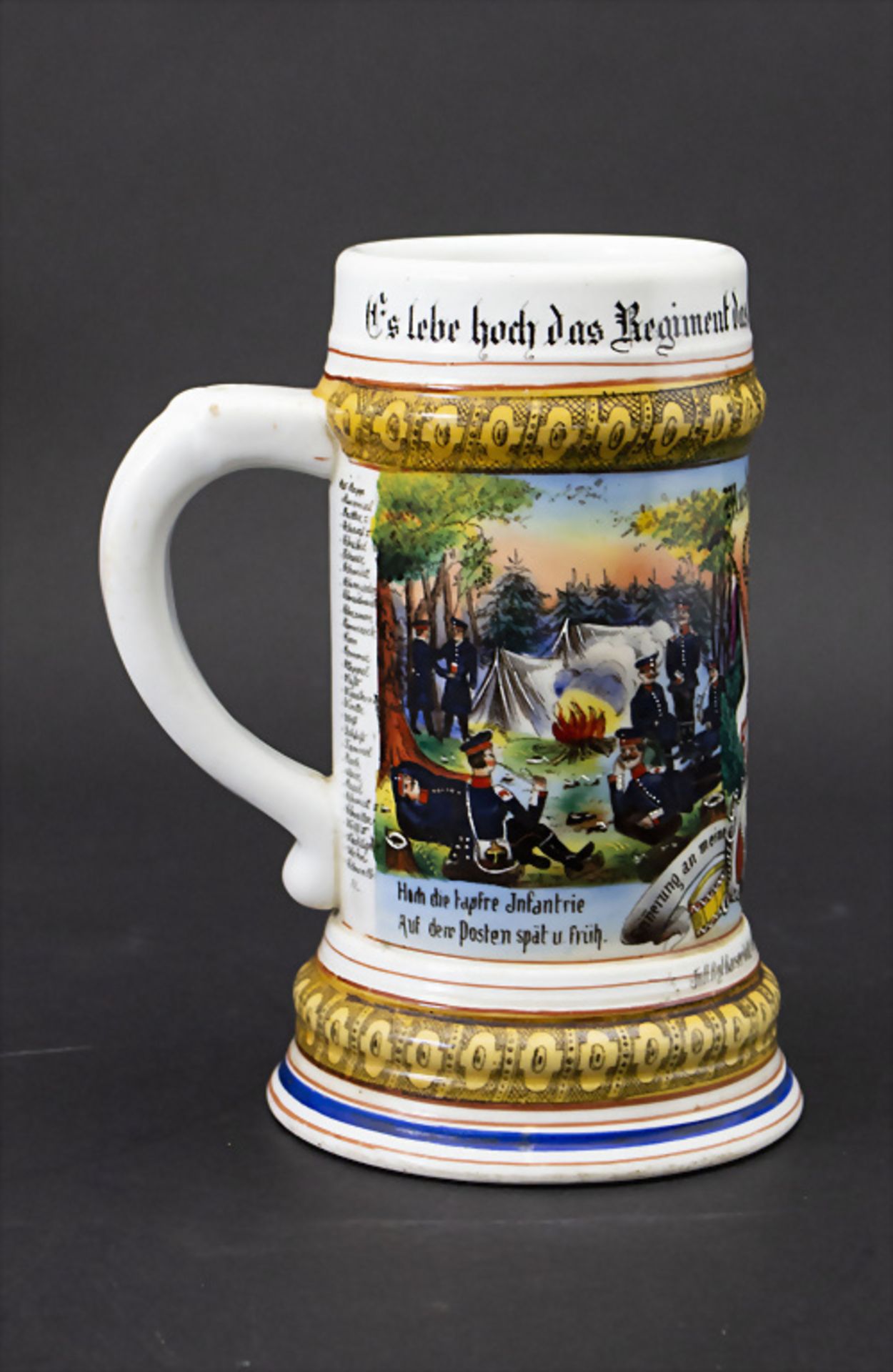 Reservistenkrug / A reservist beer mug, Giessen, Hessen, 1901 - Image 3 of 6