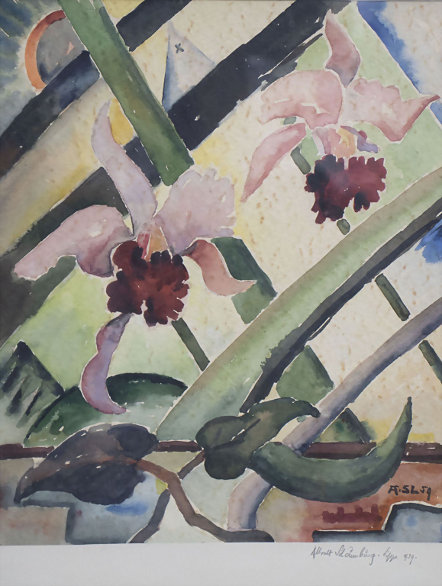 Albrecht W. von Schaumburg-Lippe (*1934) 'Orchideen vor Fenster' / Orchids in front of a ... - Bild 2 aus 5