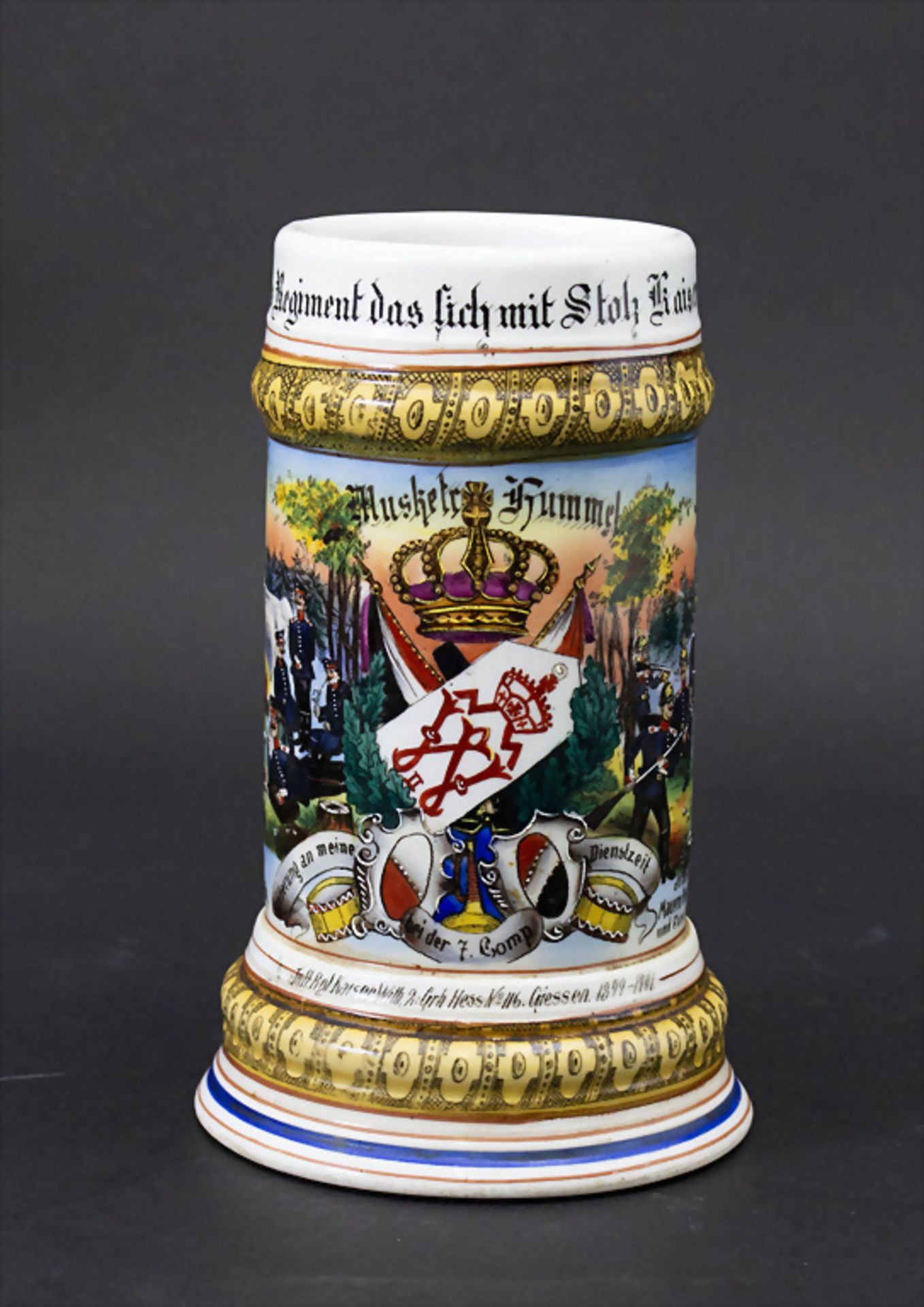 Reservistenkrug / A reservist beer mug, Giessen, Hessen, 1901 - Image 2 of 6