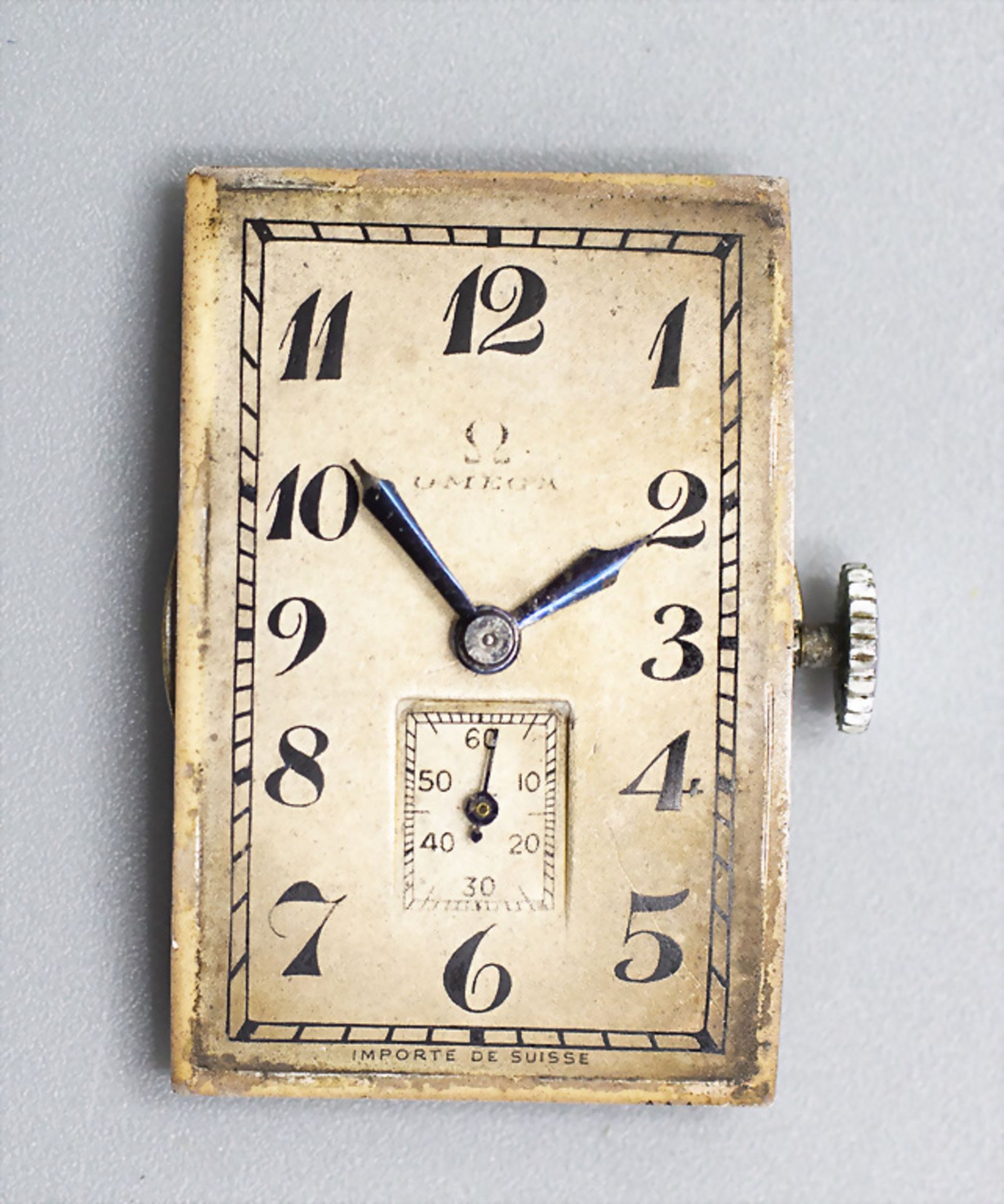 Art Déco Herrenarmbanduhr / A men's 18 ct gold wristwatch, Omega, Swiss, 1929-1935 - Image 3 of 6