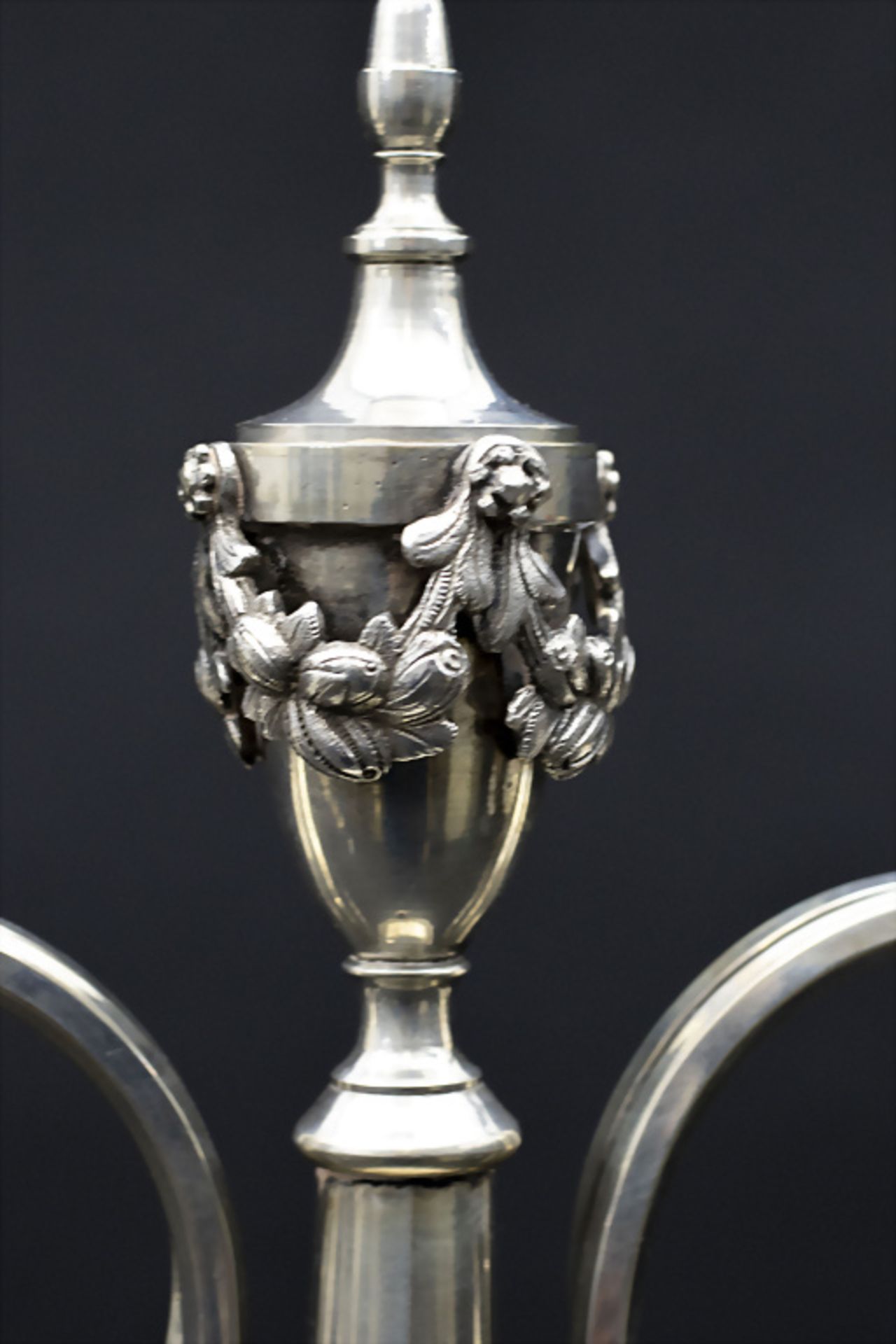 2-armiger Empire Kerzenleuchter / A silver candleholder, Breslau um 1800 - Bild 8 aus 20