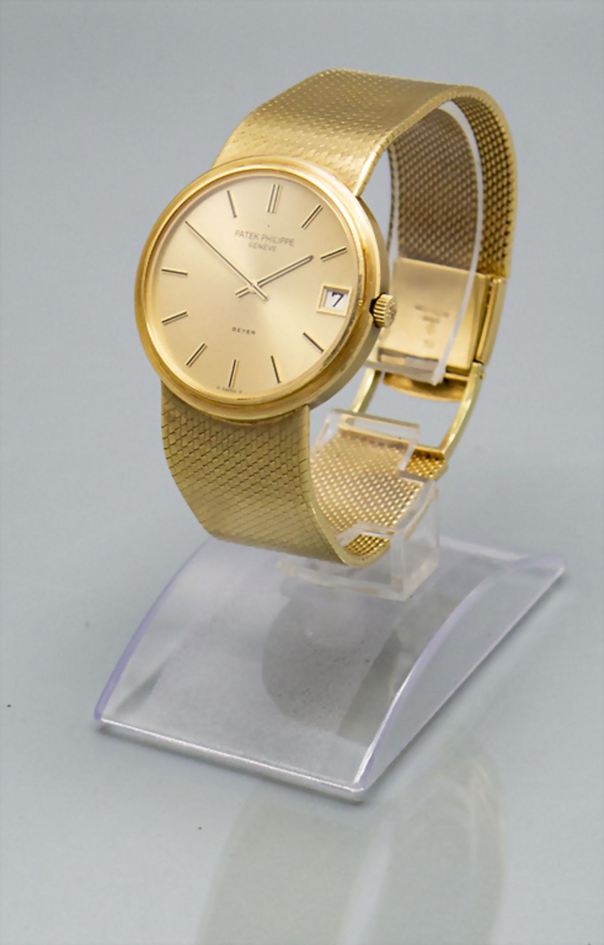 Herrenarmbanduhr / A men's 18 ct gold wristwatch, Patek Philippe, Swiss / Schweiz, um 1972 - Image 2 of 15