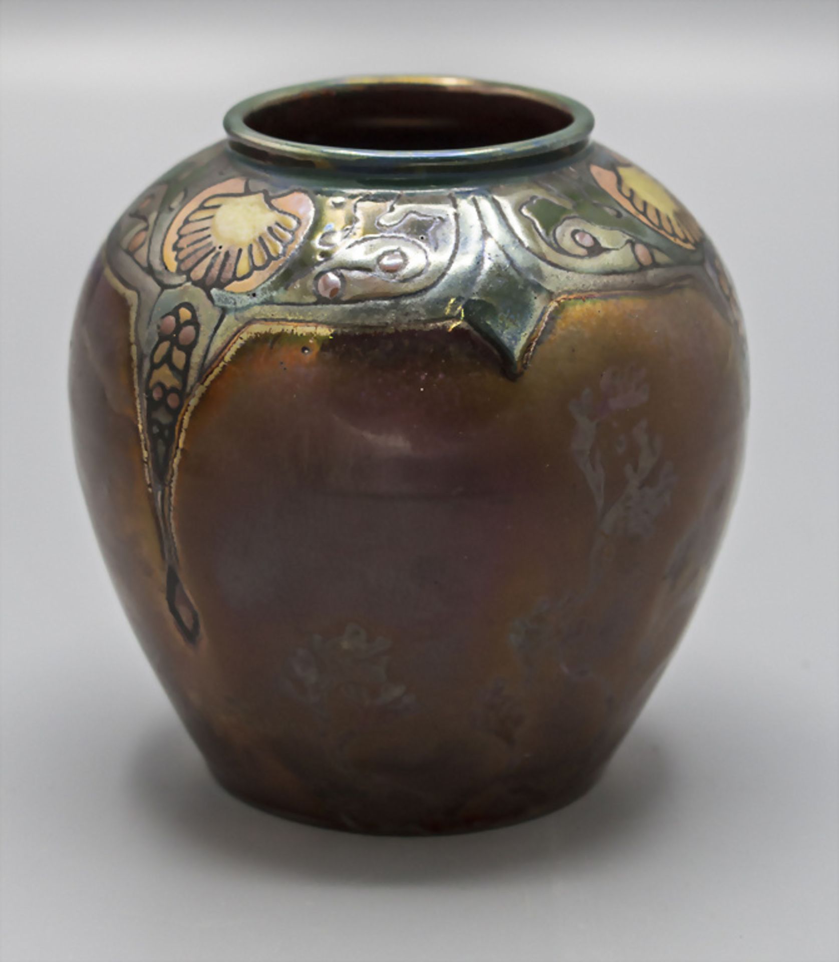 Jugendstil Vase mit Muscheln und Algen / An Art Nouveau vase with shells and seaweed, ... - Image 2 of 5
