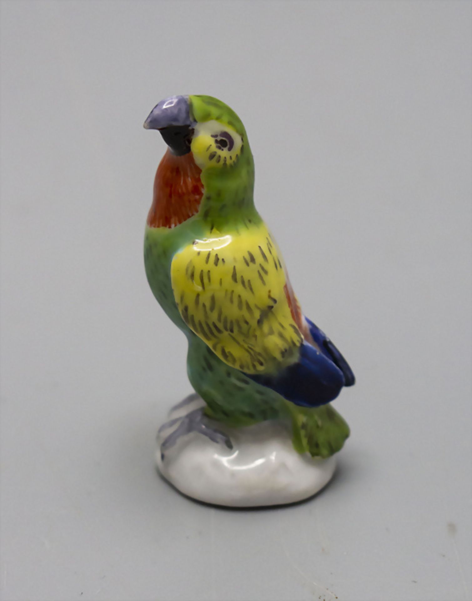 Miniatur Papagei / A miniature figure of a parrot, Meissen, Anfang 20. Jh. - Image 2 of 6