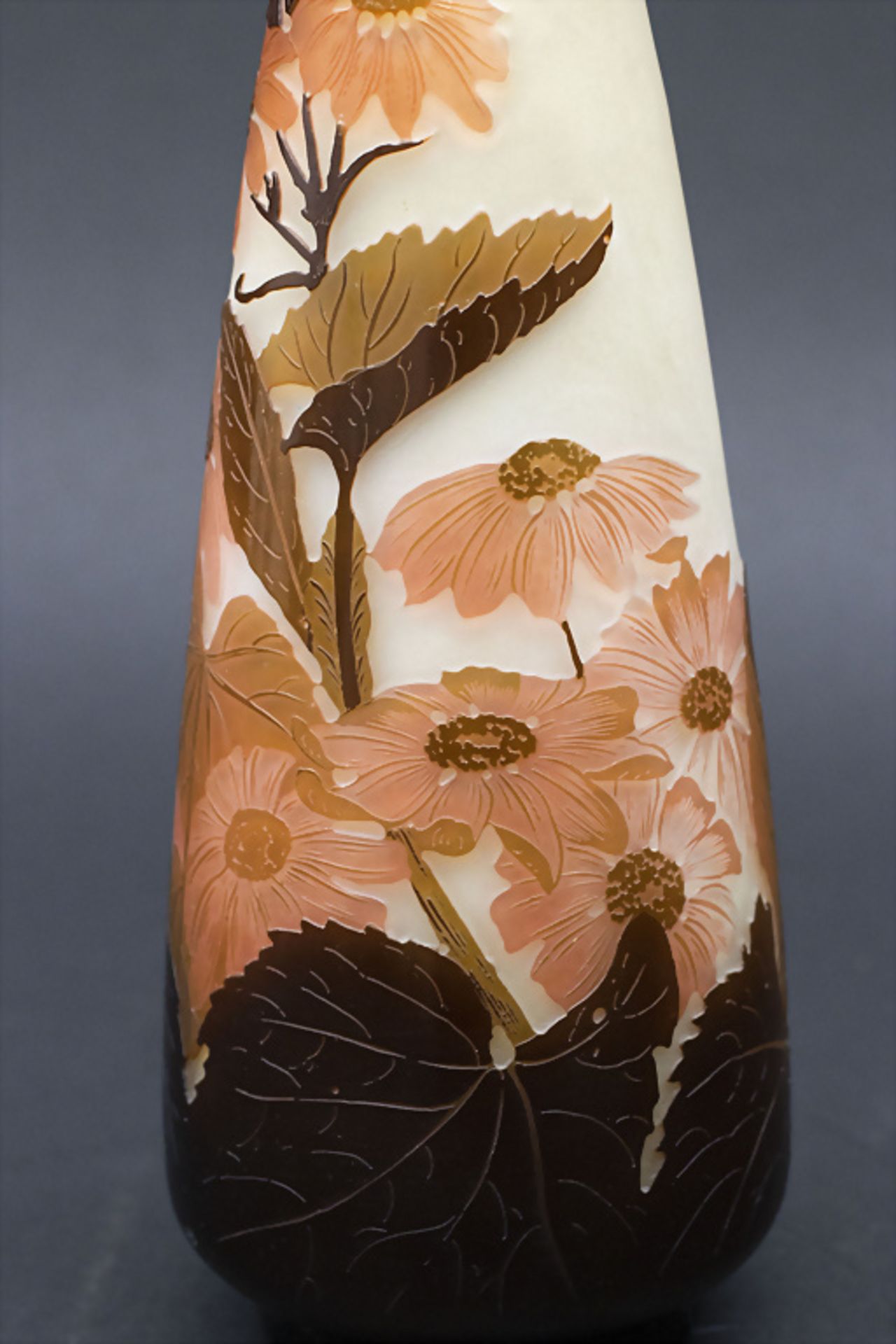 Jugendstil Vase mit Anemonen / An Art Nouveau vase with anemones, Emile Gallé, Ecole de Nancy, ... - Bild 5 aus 8