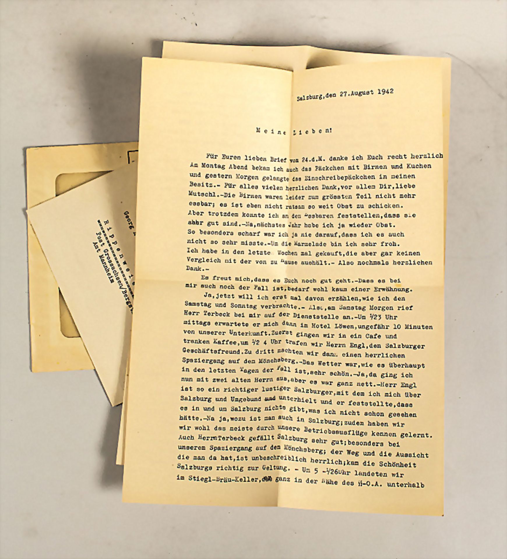 Konvolut aus 8 Feldpostbriefen einer SS-Helferin, Drittes Reich - Bild 4 aus 4