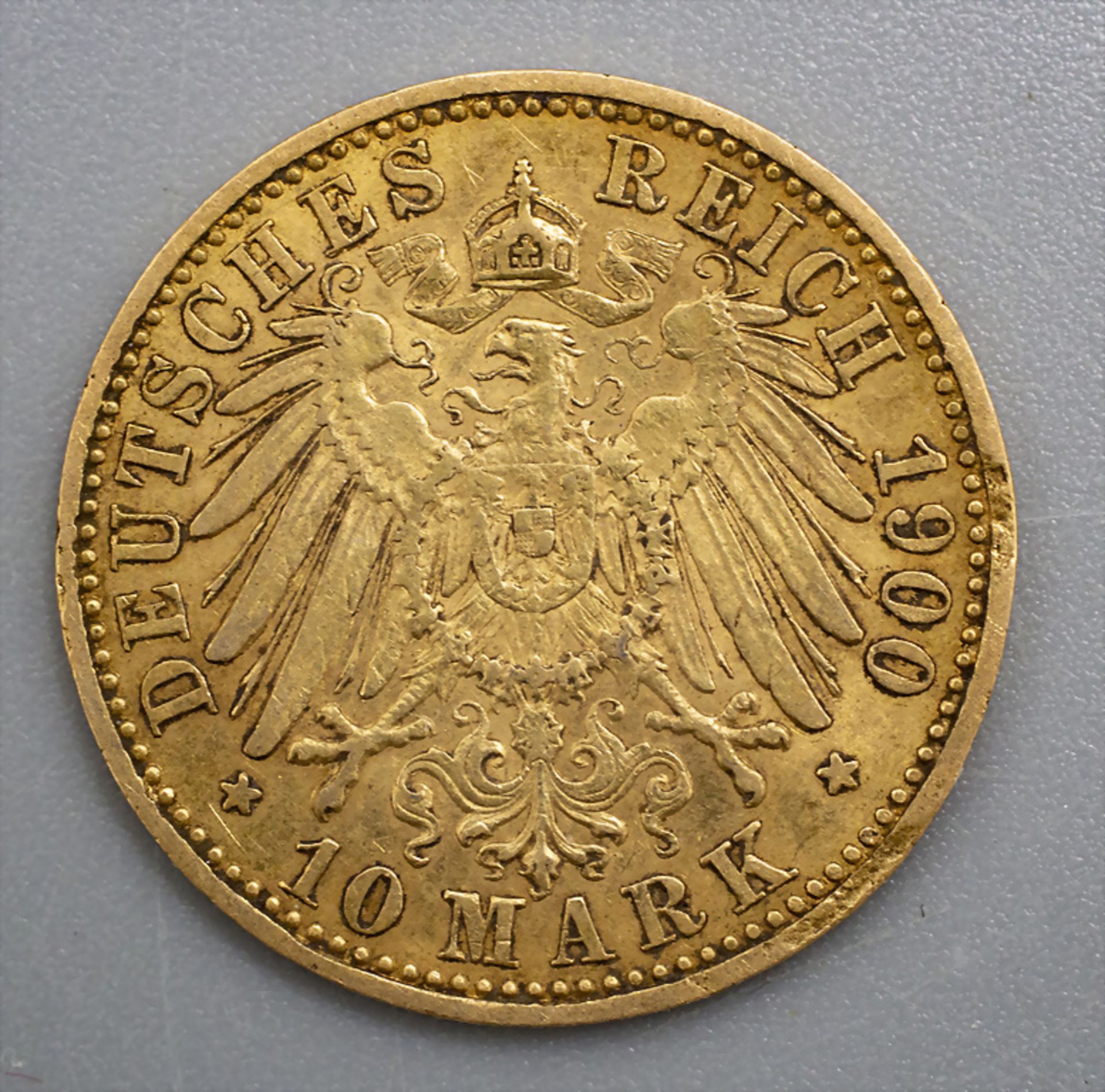 Goldmünze 10 Mark Preussen Kaiser Wilhelm II, 1900 - Bild 2 aus 2