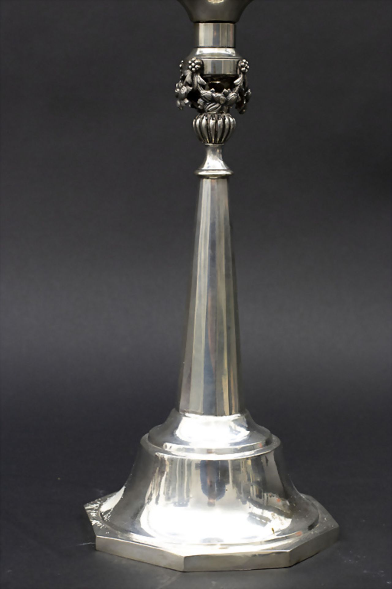 2-armiger Empire Kerzenleuchter / A silver candleholder, Breslau um 1800 - Bild 5 aus 20