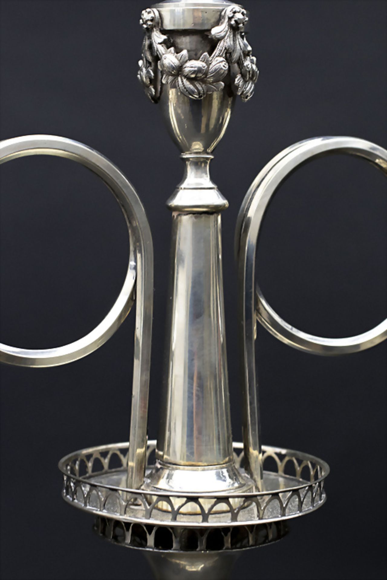 2-armiger Empire Kerzenleuchter / A silver candleholder, Breslau um 1800 - Bild 4 aus 20