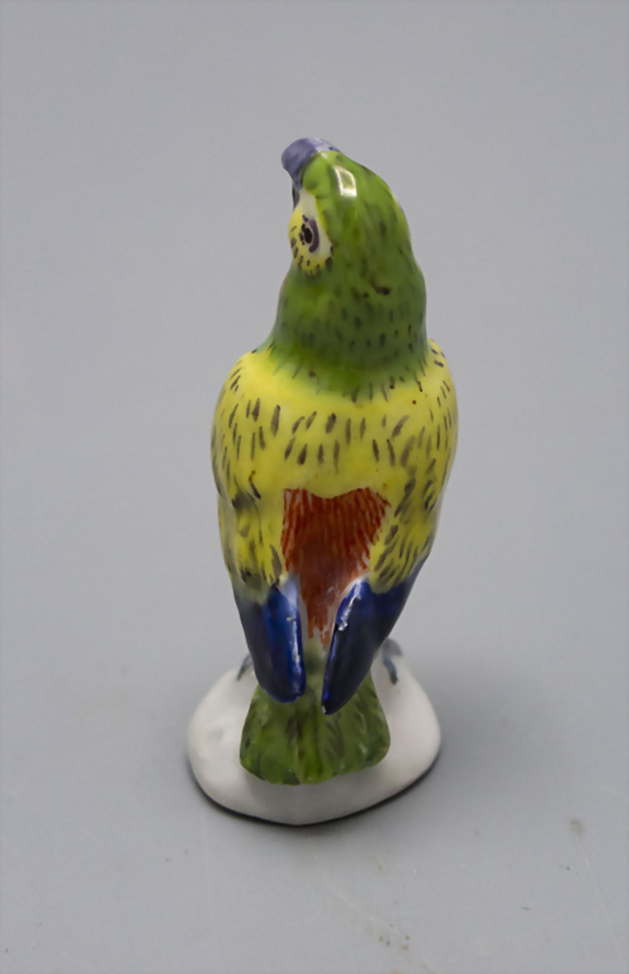 Miniatur Papagei / A miniature figure of a parrot, Meissen, Anfang 20. Jh. - Image 3 of 6