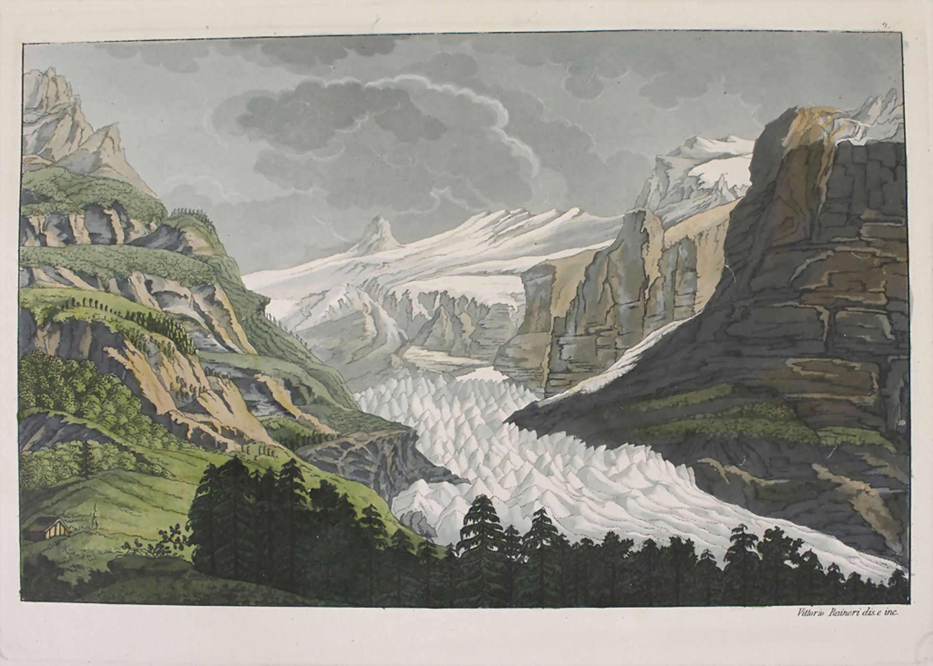 Zwei Landschaftsansichten Gebirge Frankreich/Schweiz, nach 1810 - Bild 2 aus 4