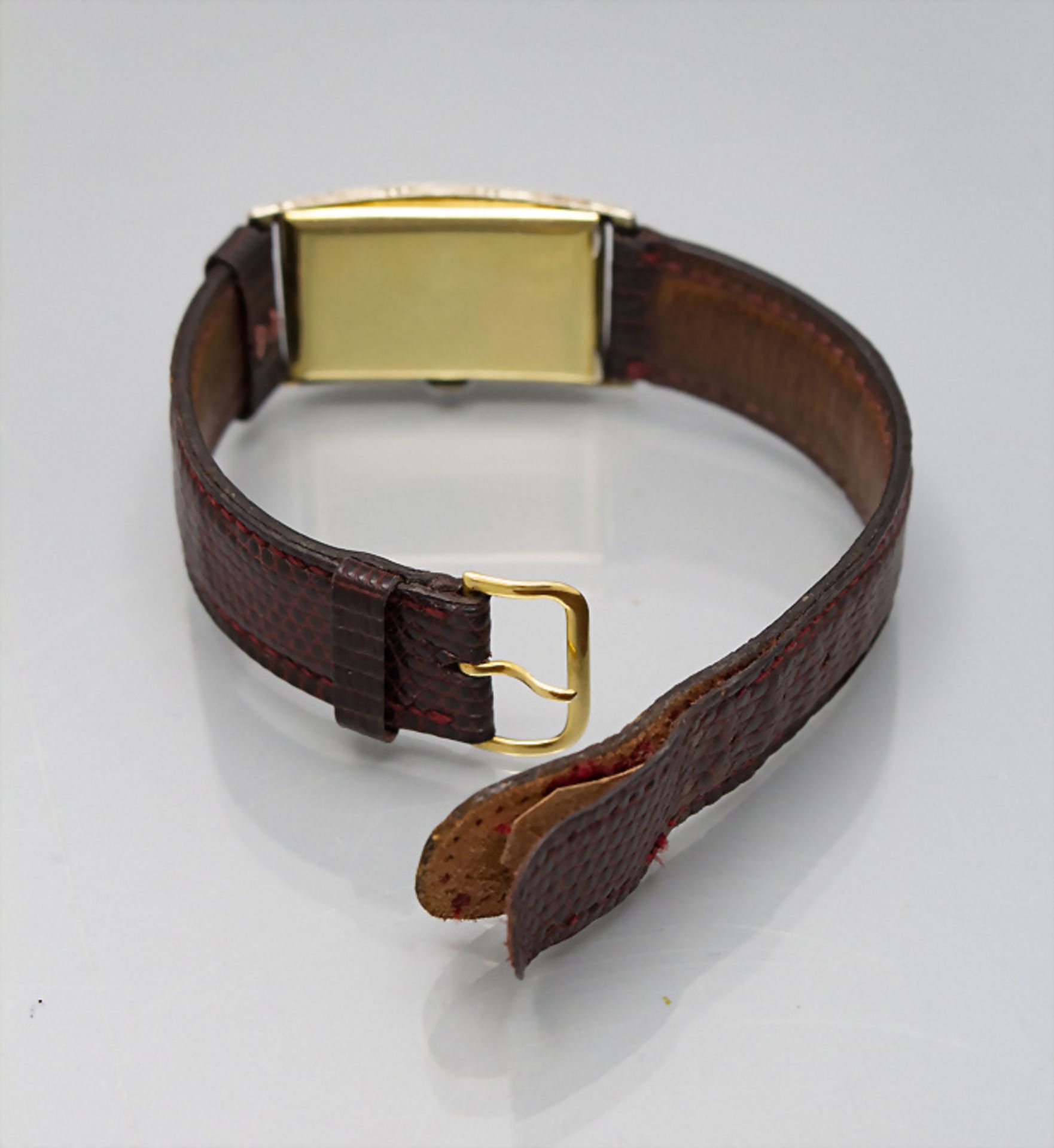 Art Déco Herrenarmbanduhr / A men's 18 ct gold wristwatch, Omega, Swiss, 1929-1935 - Image 6 of 6